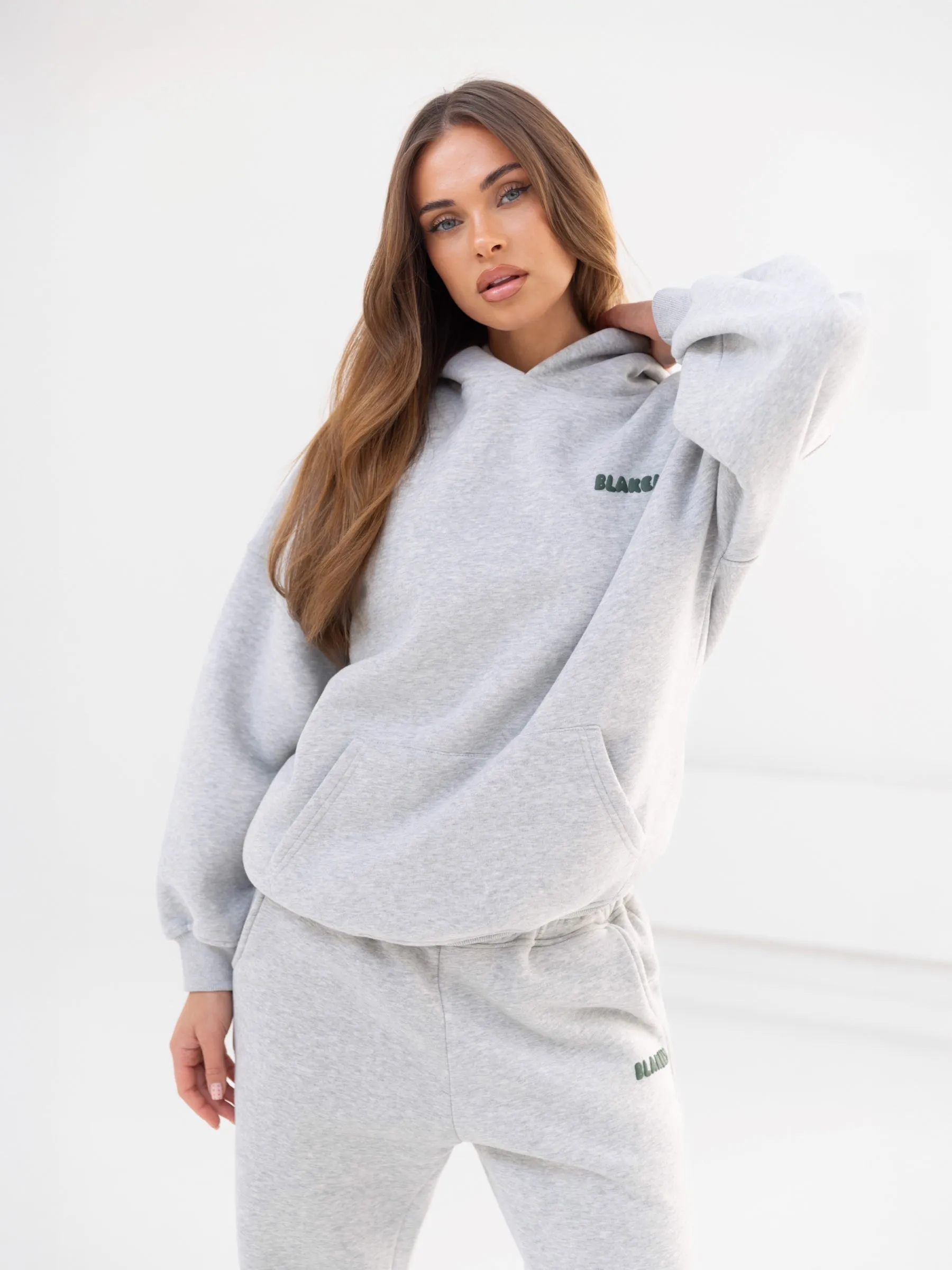 Cloud Print Oversized Hoodie - Marl Grey sold by Blakely product image thumbnail 5