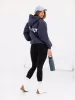 Cloud  Print Oversized Hoodie - True Navy sold by Blakely