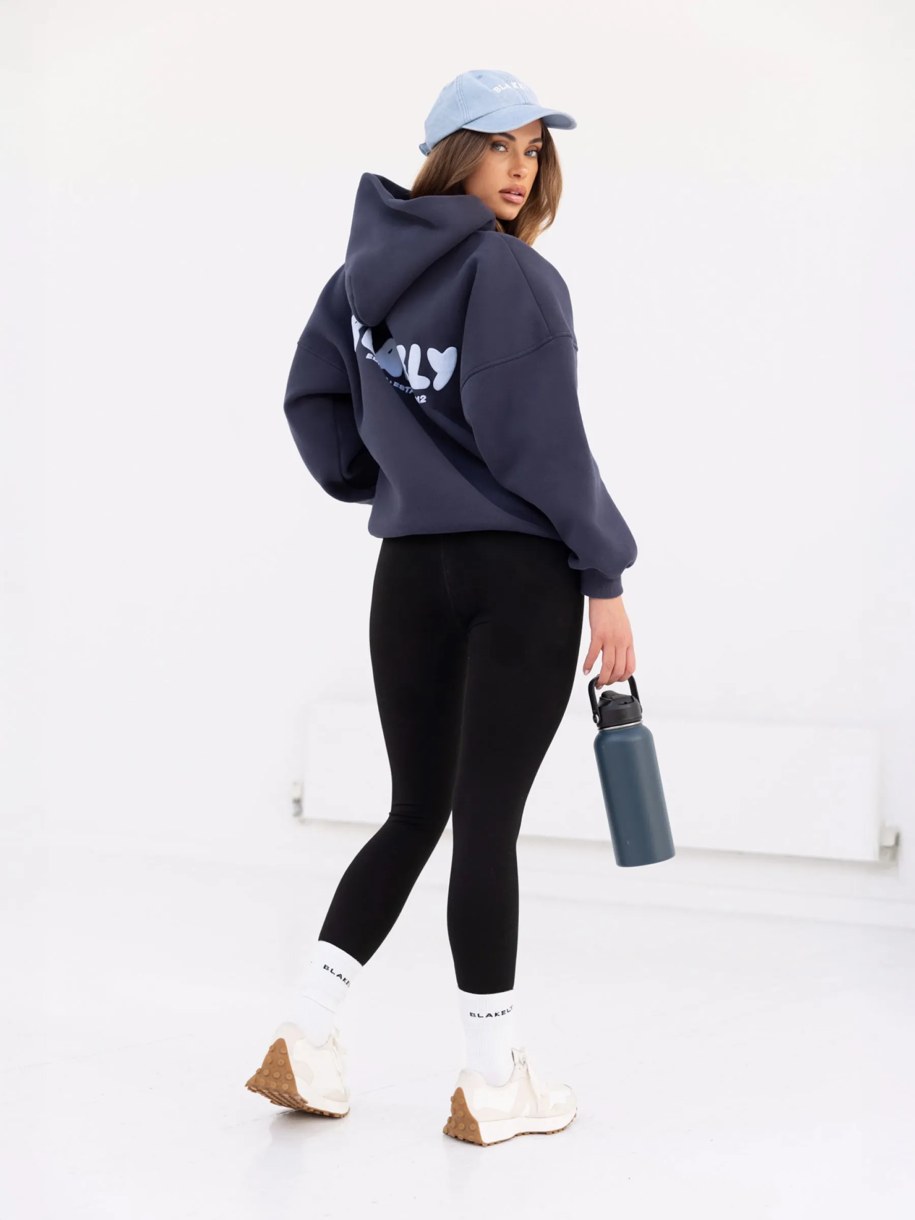 Cloud Print Oversized Hoodie - True Navy sold by Blakely product image thumbnail 3