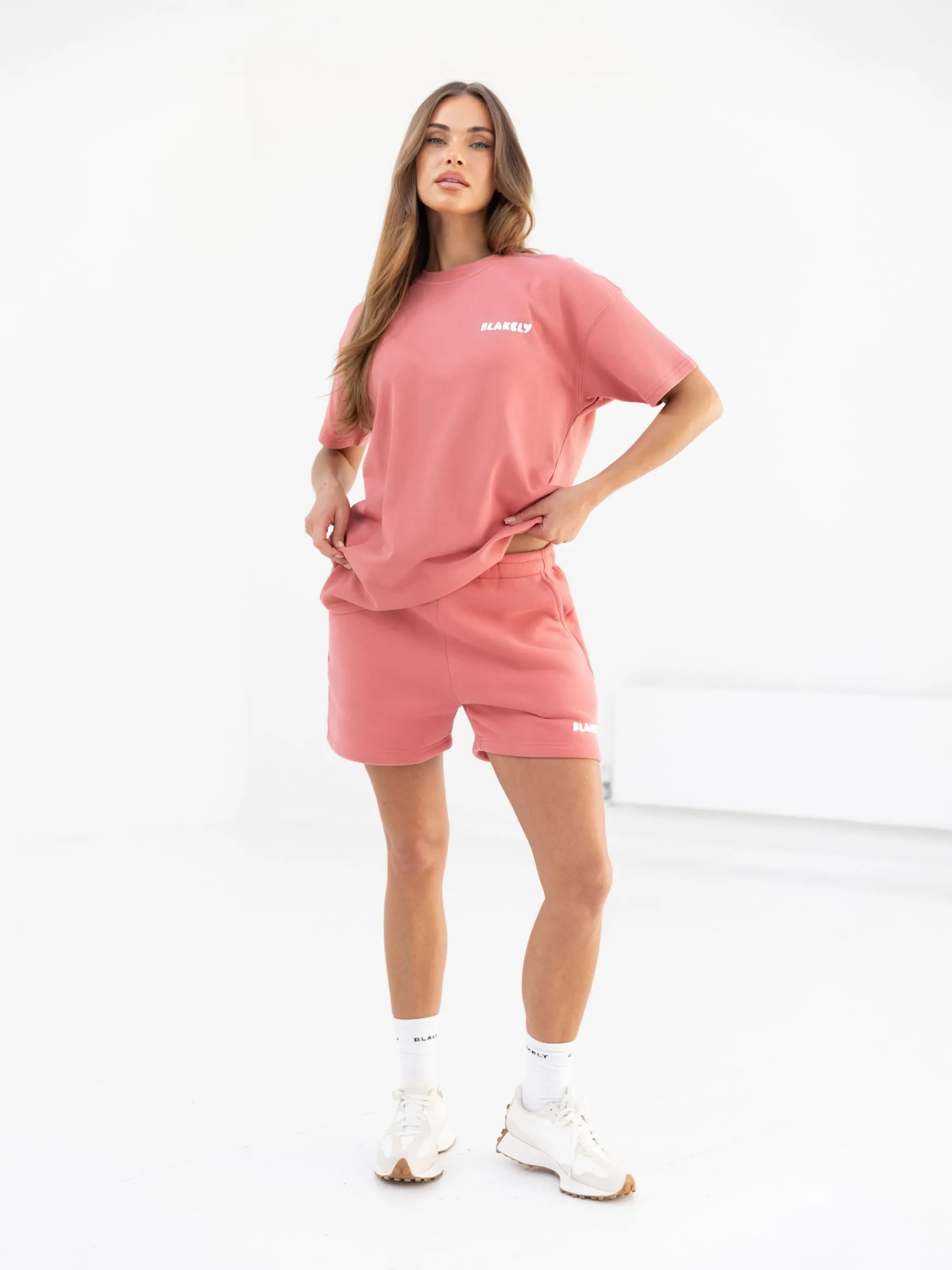 Cloud Print Oversized T-Shirt - Sunrise Coral sold by Blakely product image thumbnail 2