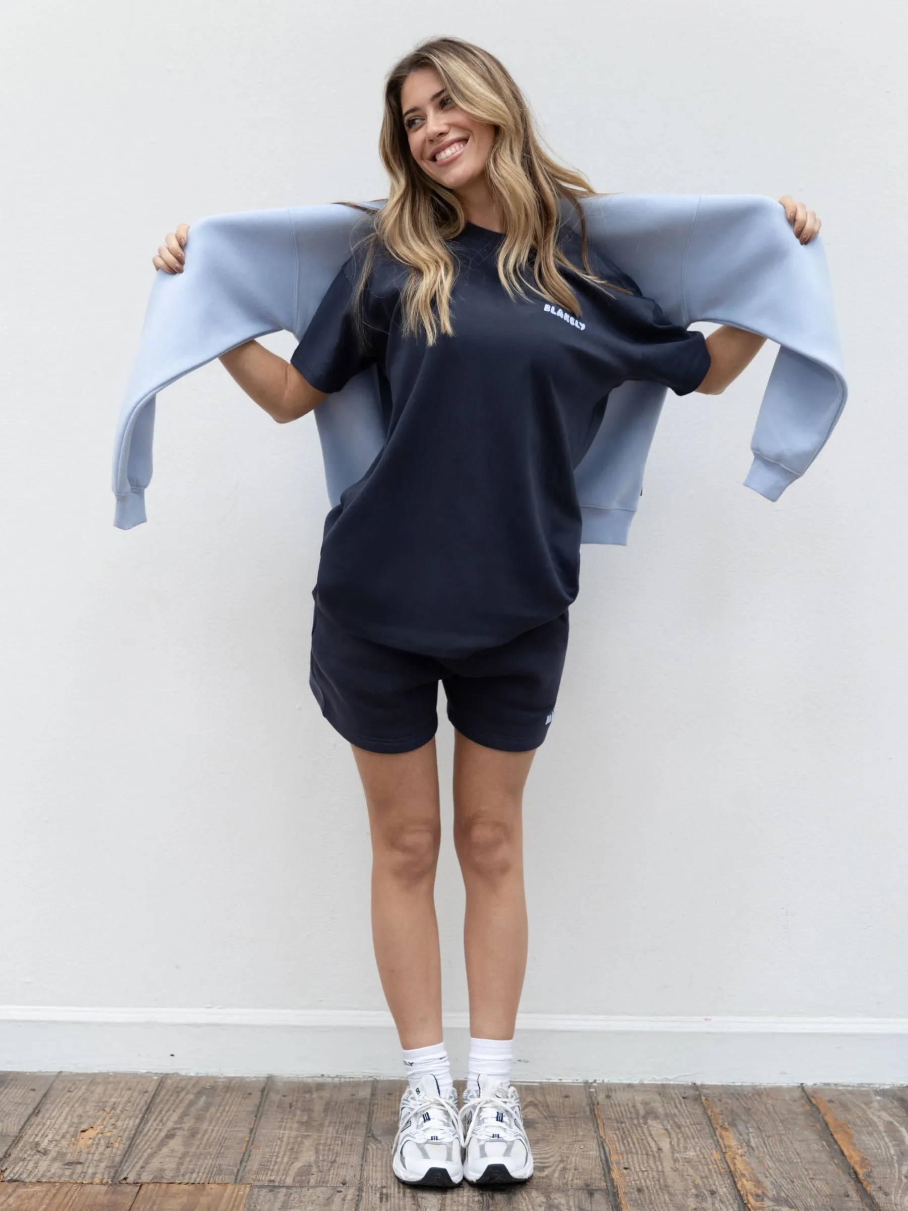 Cloud Print Oversized T-Shirt - True Navy sold by Blakely product image thumbnail 5