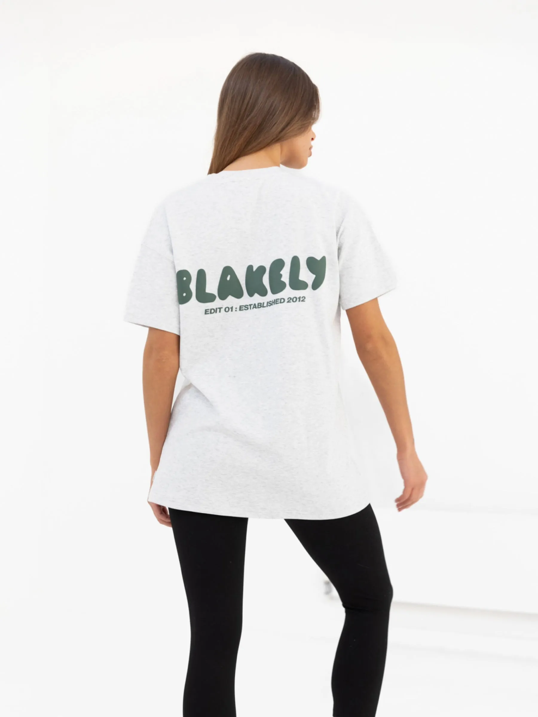 Cloud Print Oversized T-Shirt - Marl White sold by Blakely product image thumbnail 4
