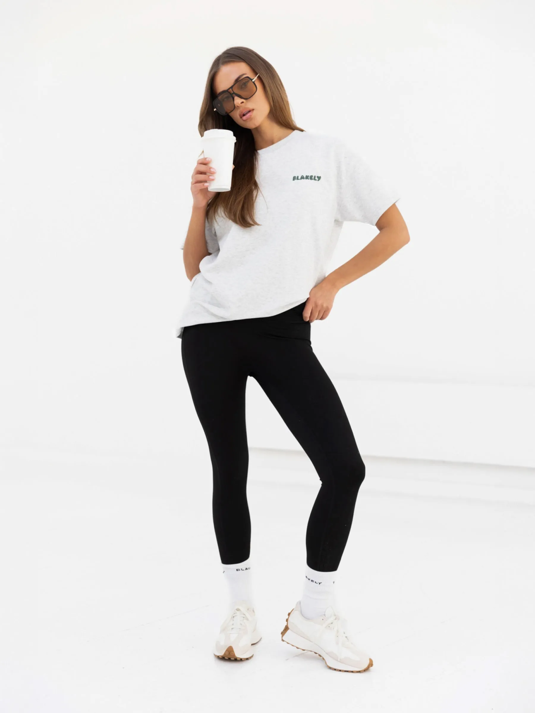 Cloud Print Oversized T-Shirt - Marl White sold by Blakely product image thumbnail 5