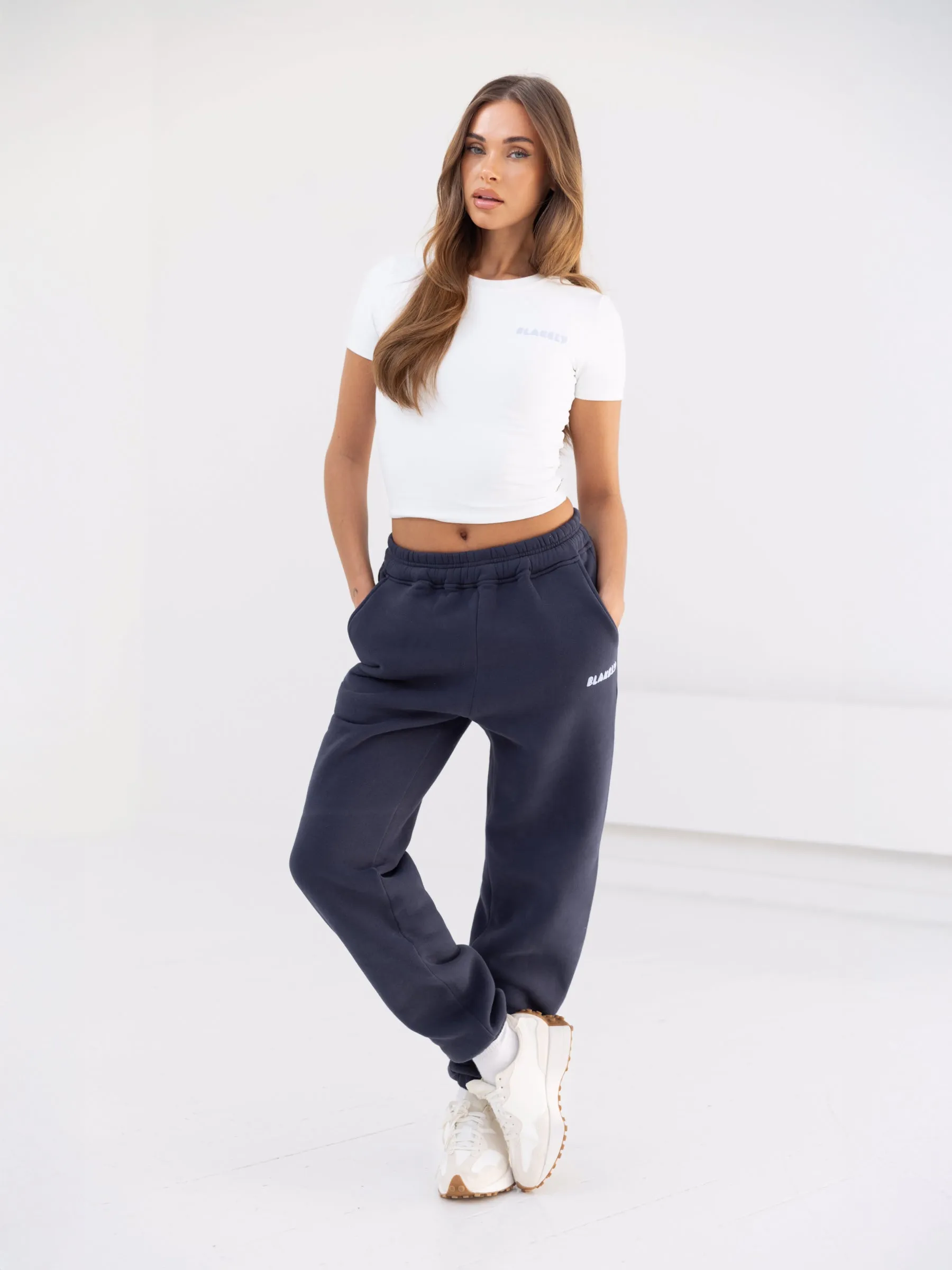 Cloud Print Crop Top - White & Soft Blue sold by Blakely product image thumbnail 3