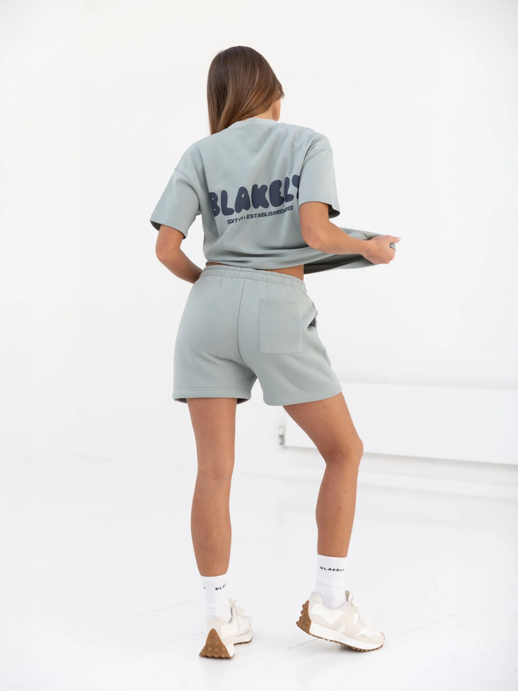 Cloud Print Jogger Shorts - Mineral Blue sold by Blakely product image thumbnail 2