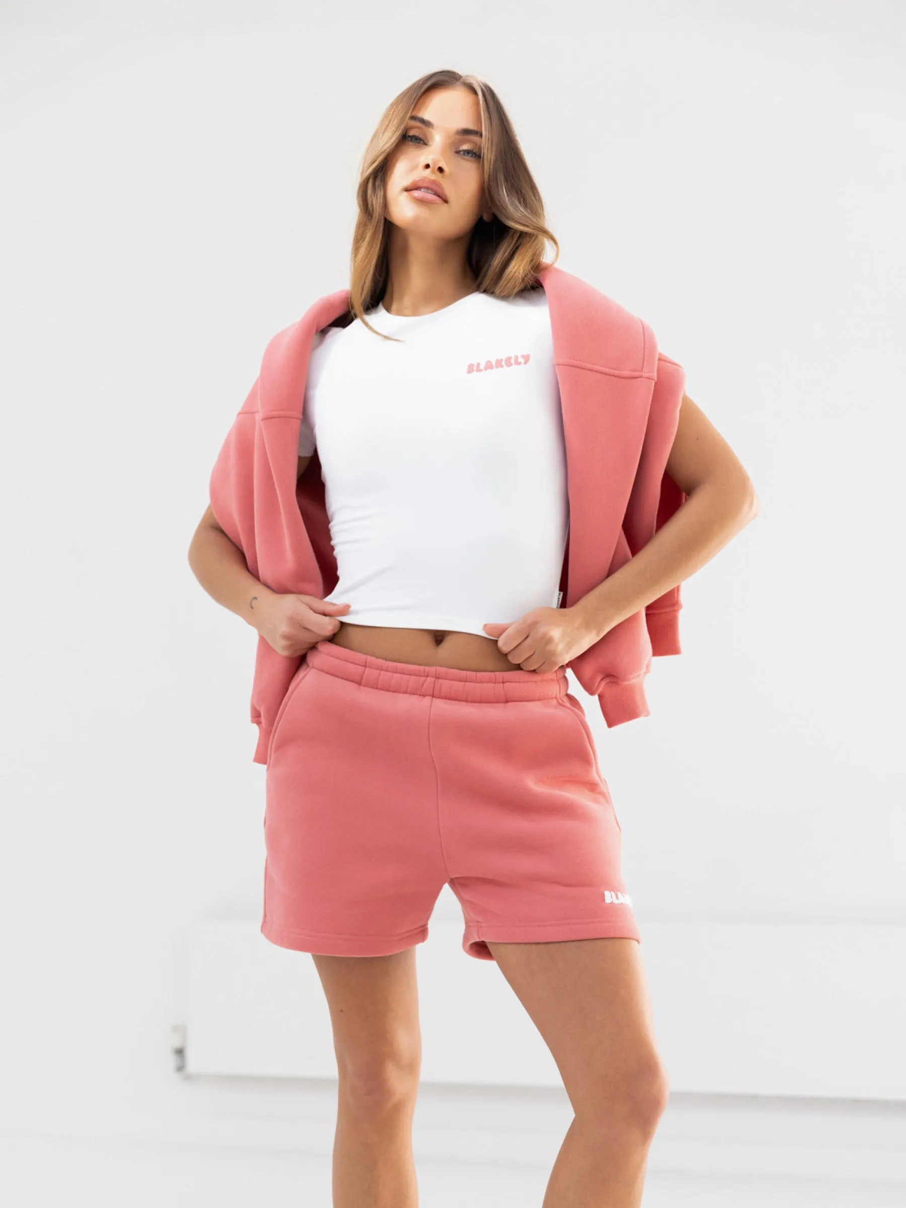 Cloud Print Jogger Shorts - Sunrise Coral sold by Blakely product image thumbnail 2