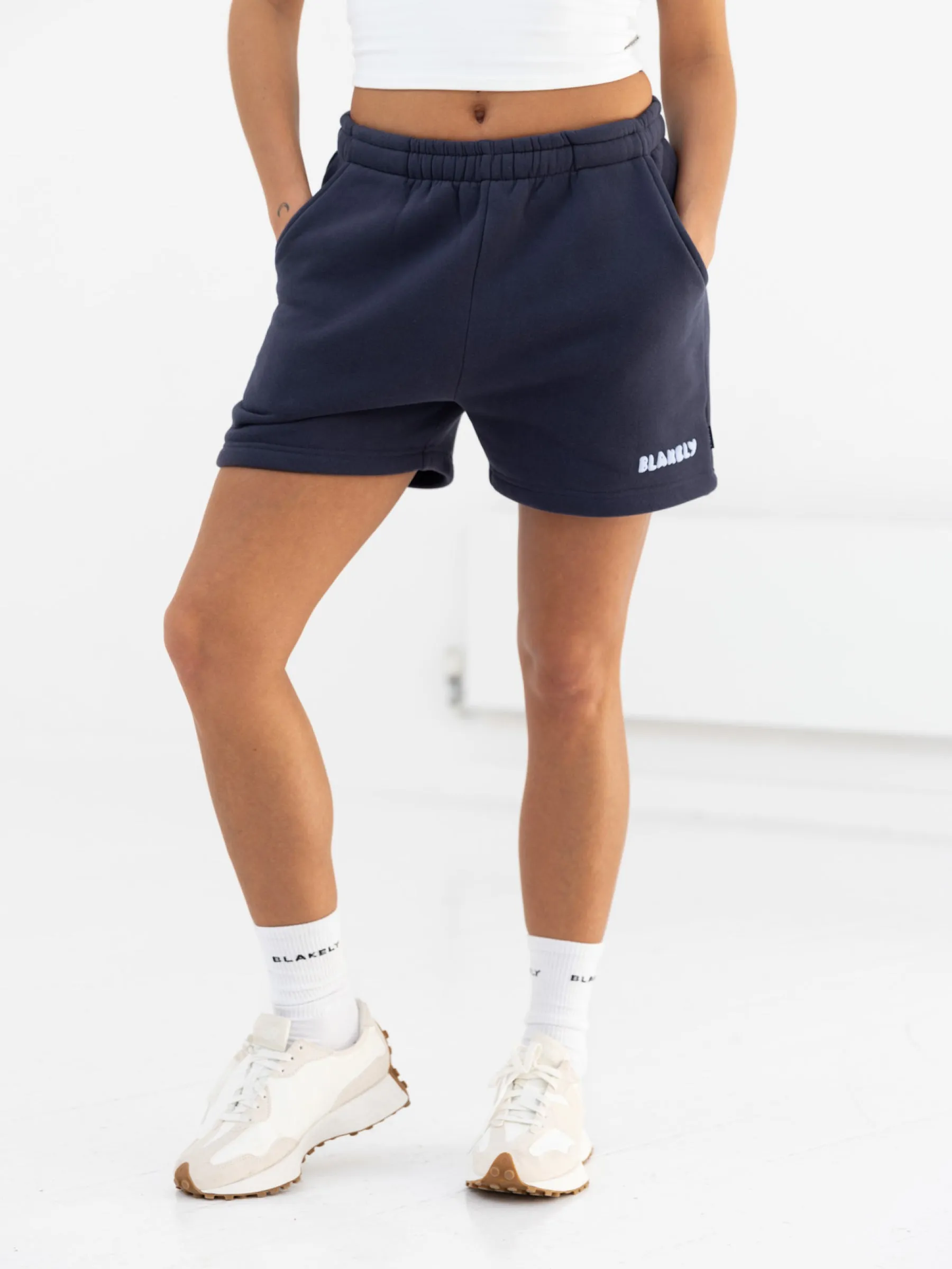Cloud Print Jogger Shorts - True Navy sold by Blakely