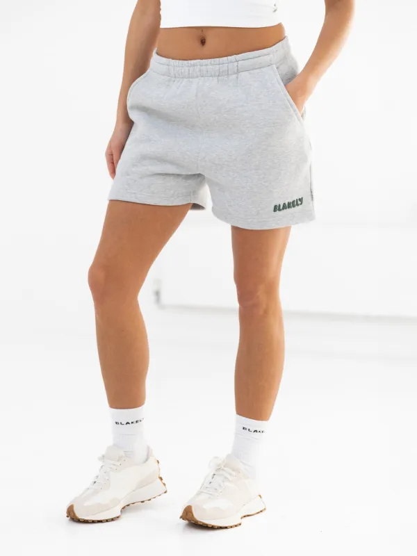 Cloud Print Jogger Shorts - Marl Grey sold by Blakely