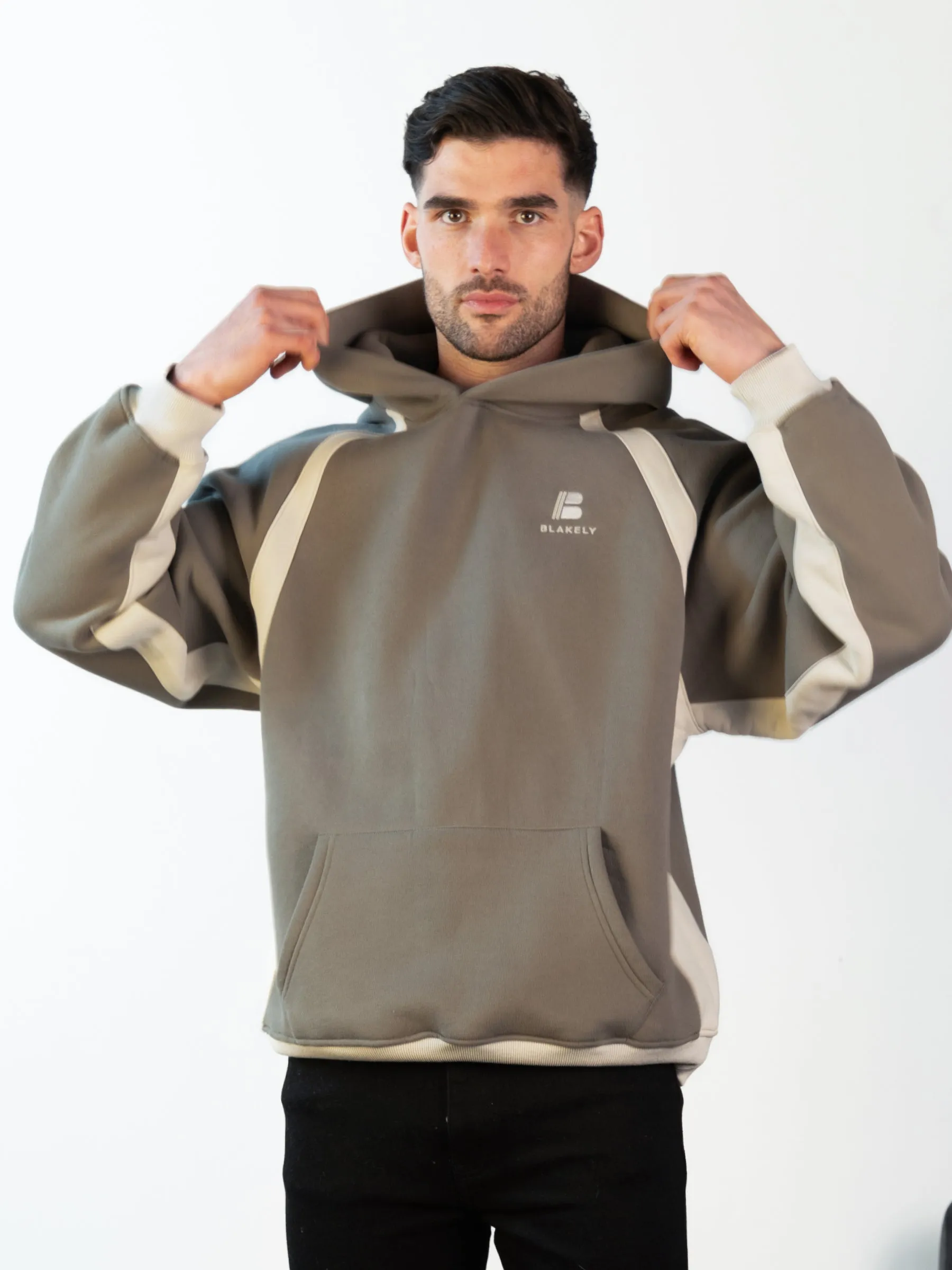 Classic Panel Relaxed Hoodie - Safari Green sold by Blakely product image thumbnail 2