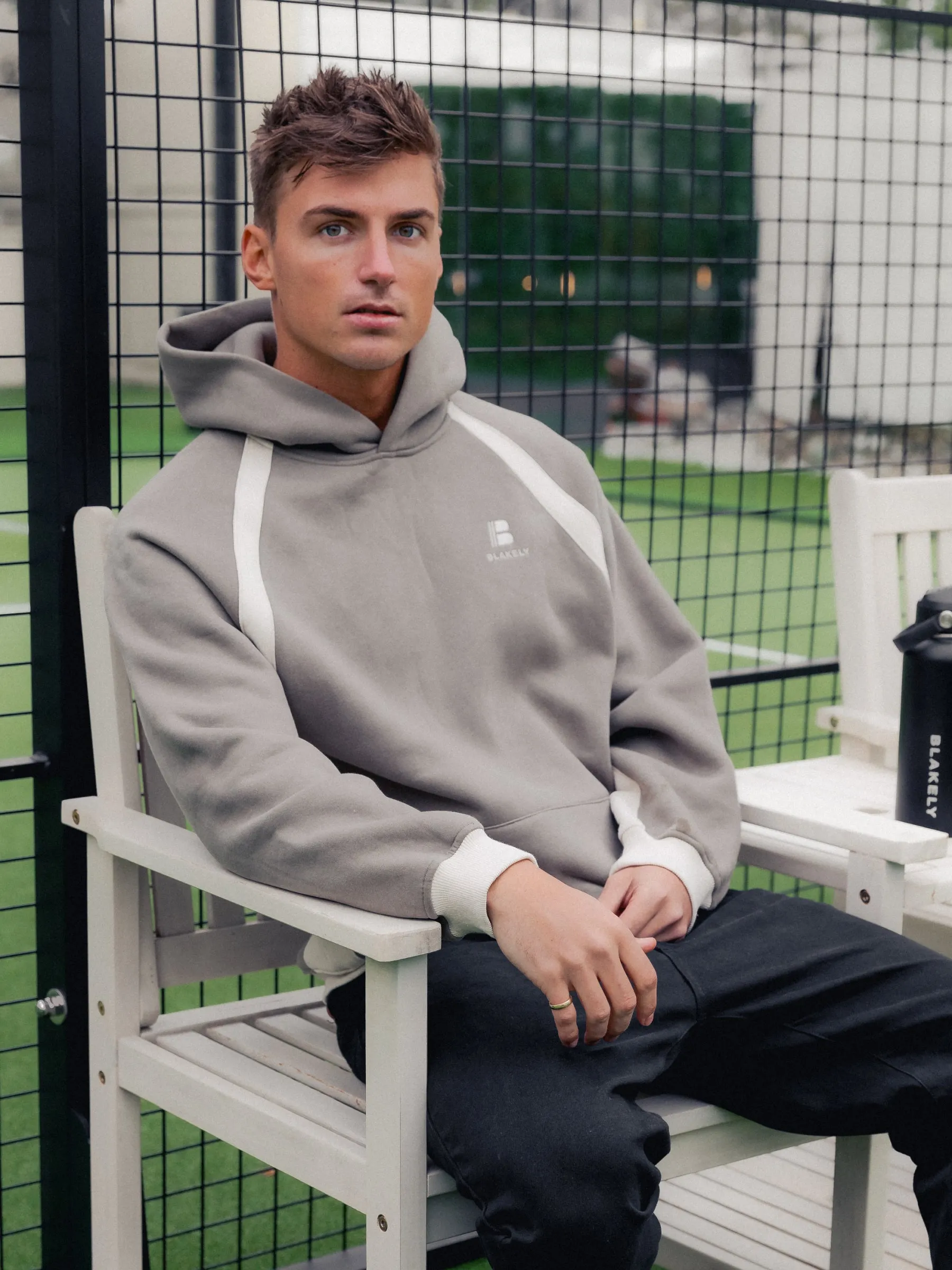 Classic Panel Relaxed Hoodie - Safari Green sold by Blakely