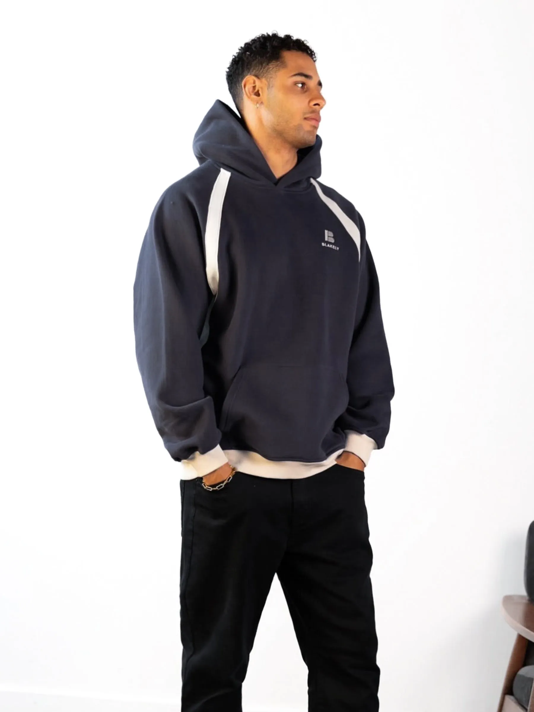 Classic Panel Relaxed Hoodie - True Navy sold by Blakely product image thumbnail 2