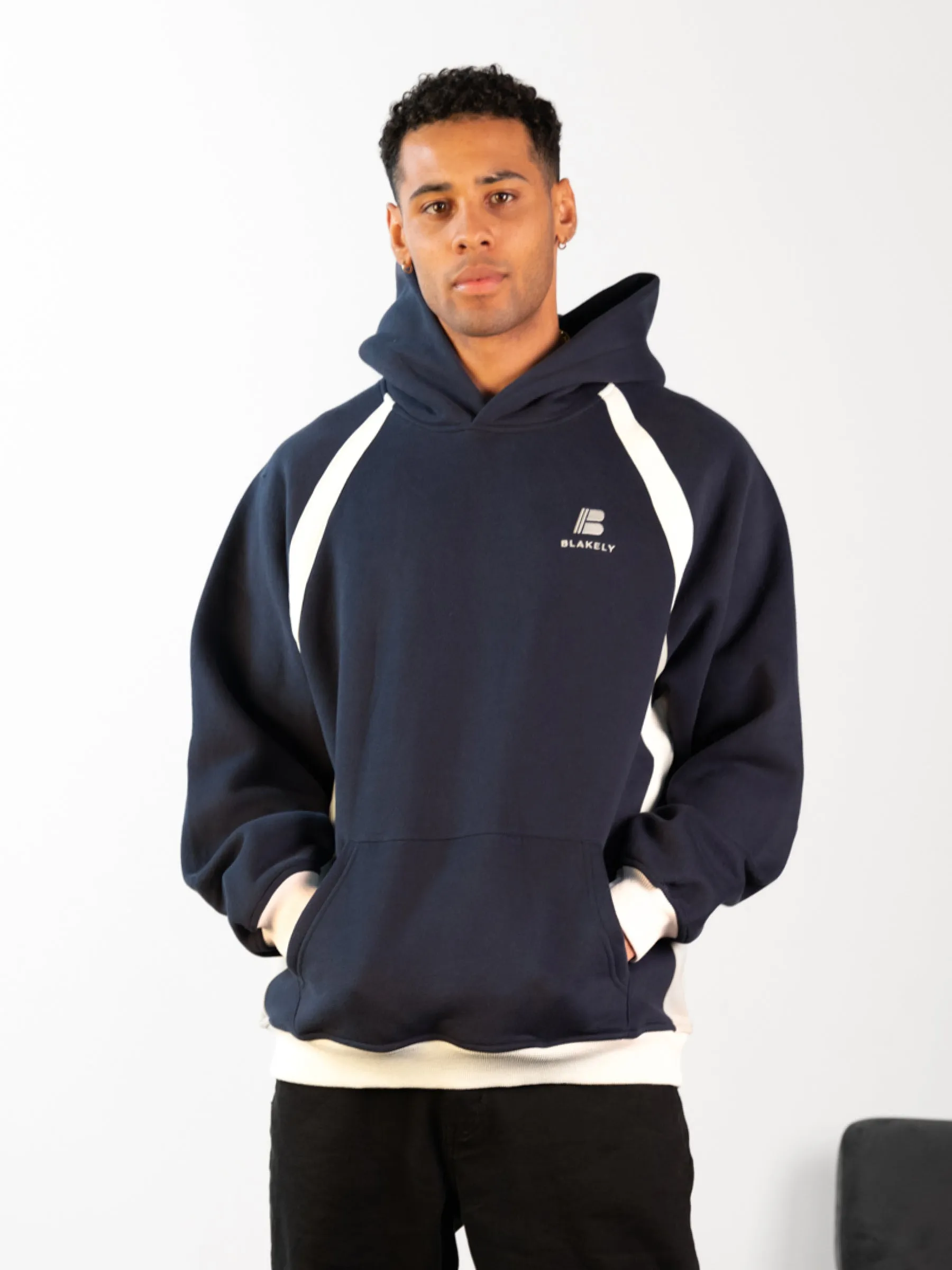 Classic Panel Relaxed Hoodie - True Navy sold by Blakely