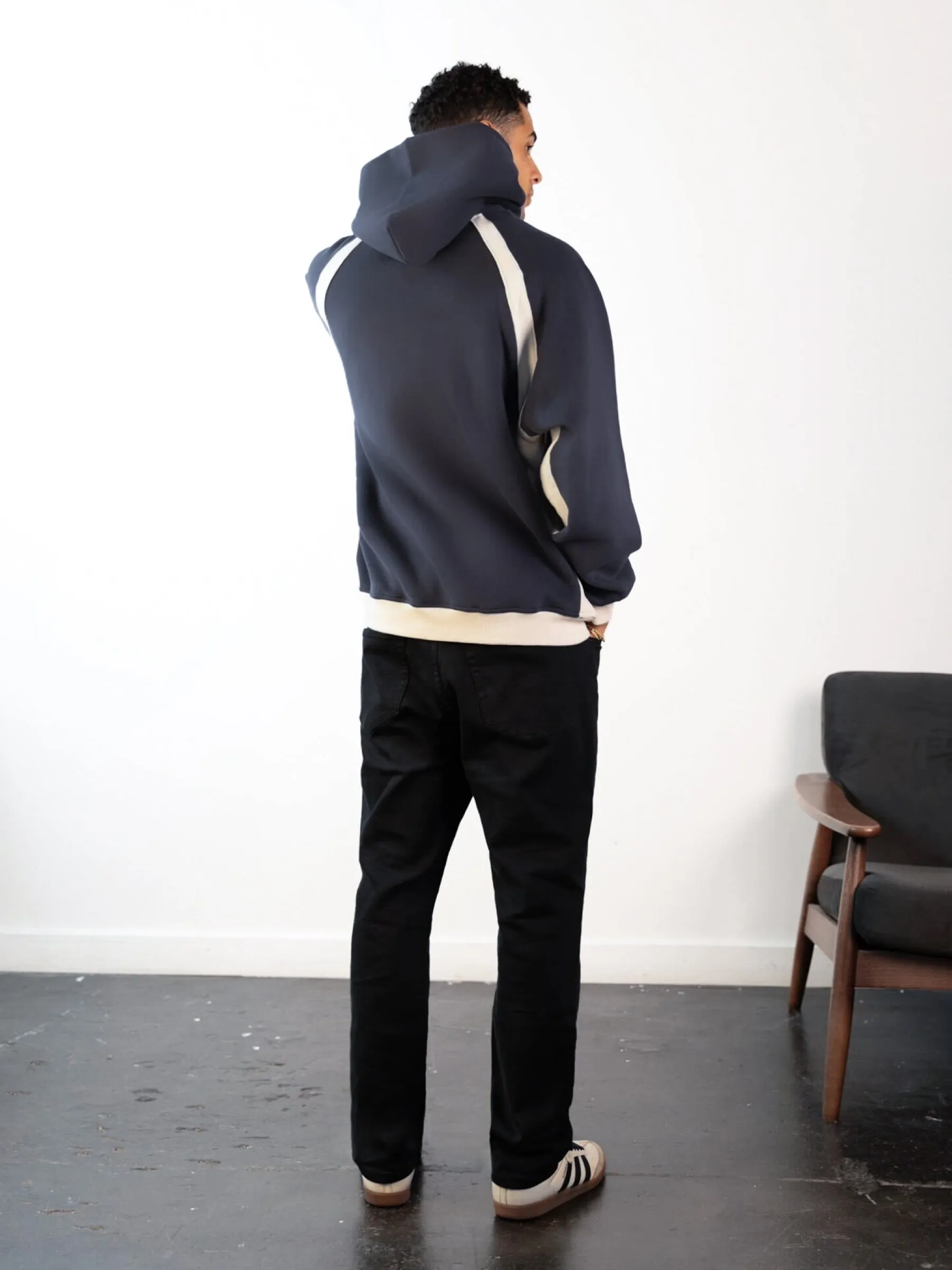 Classic Panel Relaxed Hoodie - True Navy sold by Blakely product image thumbnail 3