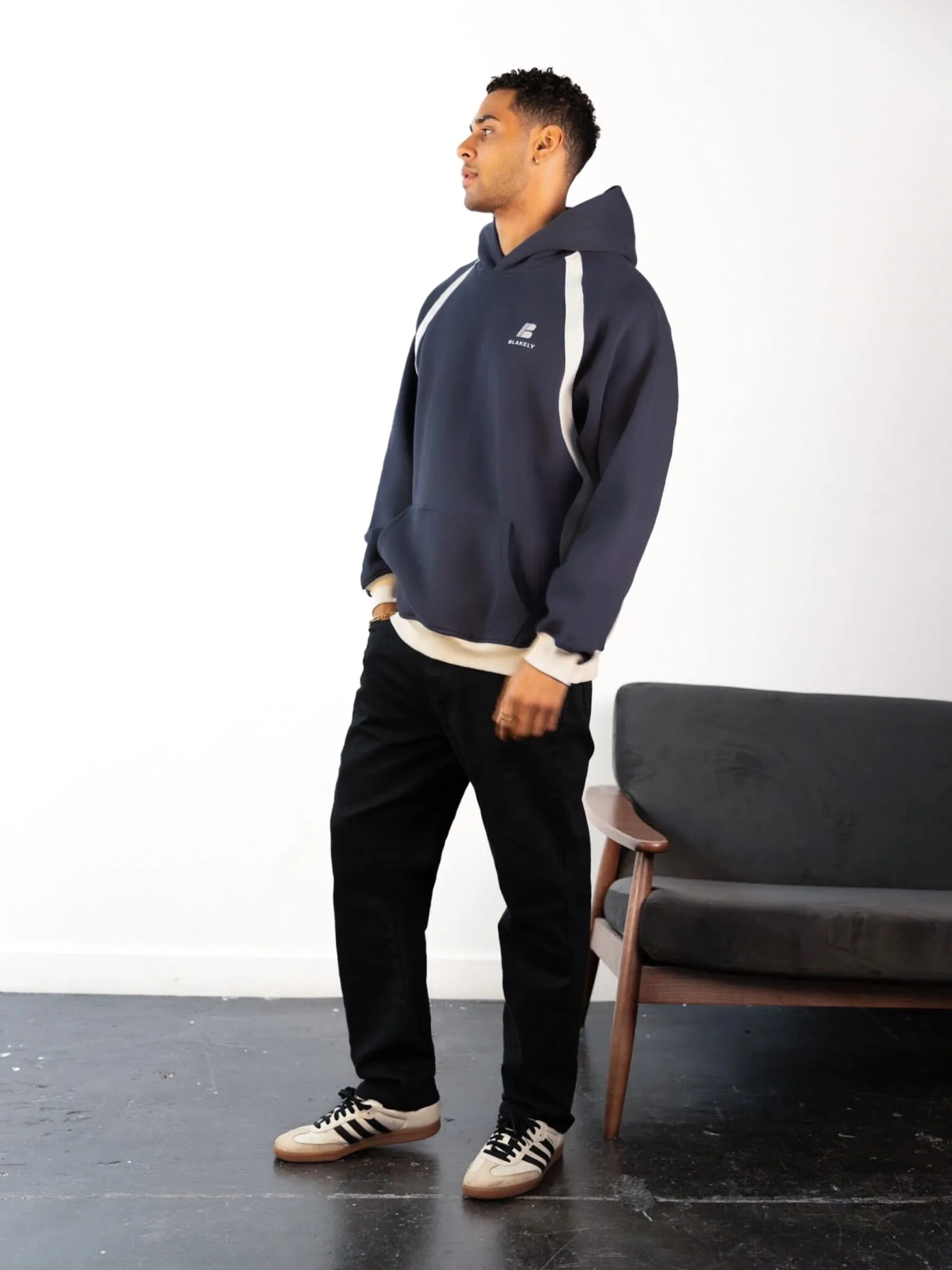 Classic Panel Relaxed Hoodie - True Navy sold by Blakely product image thumbnail 4