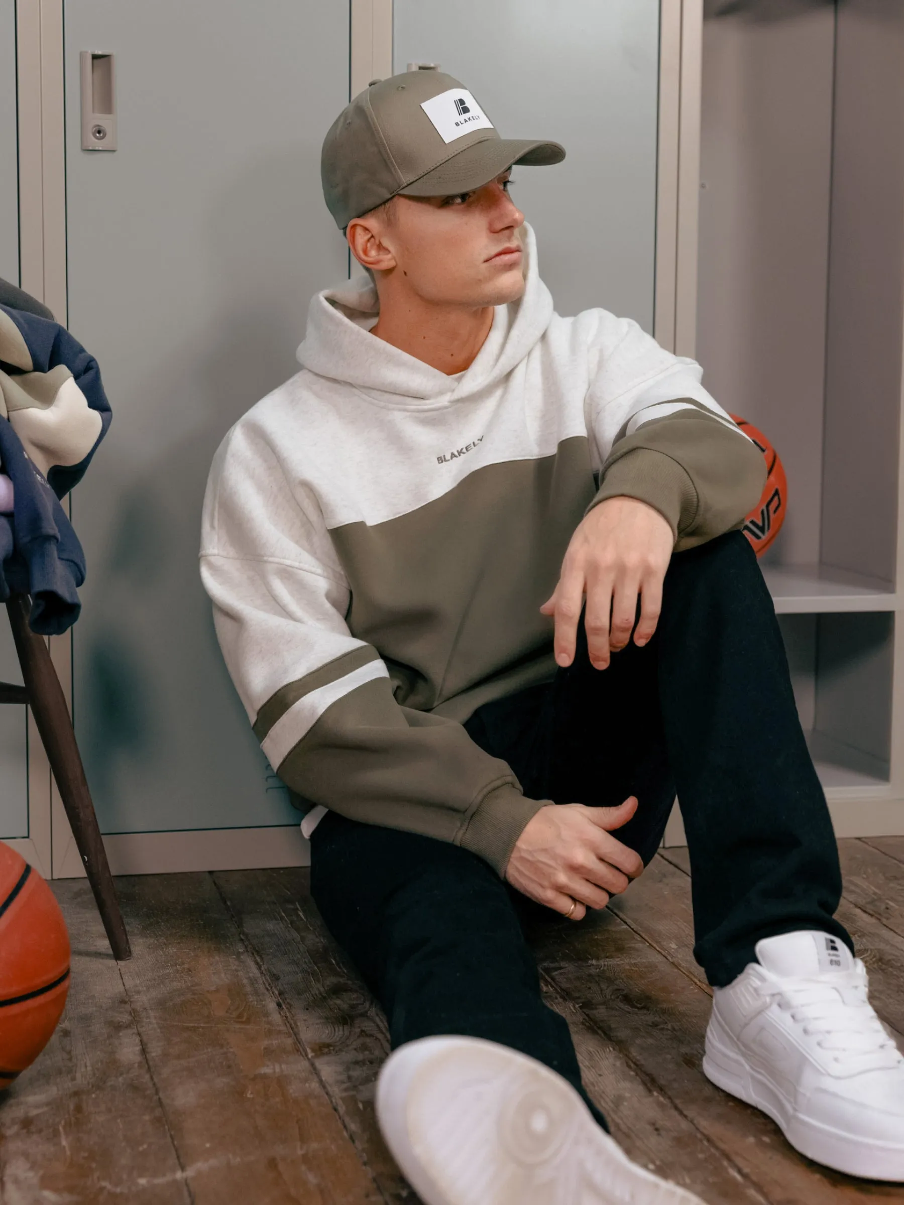 Curved Panel Relaxed Hoodie - Safari Green sold by Blakely product image thumbnail 2