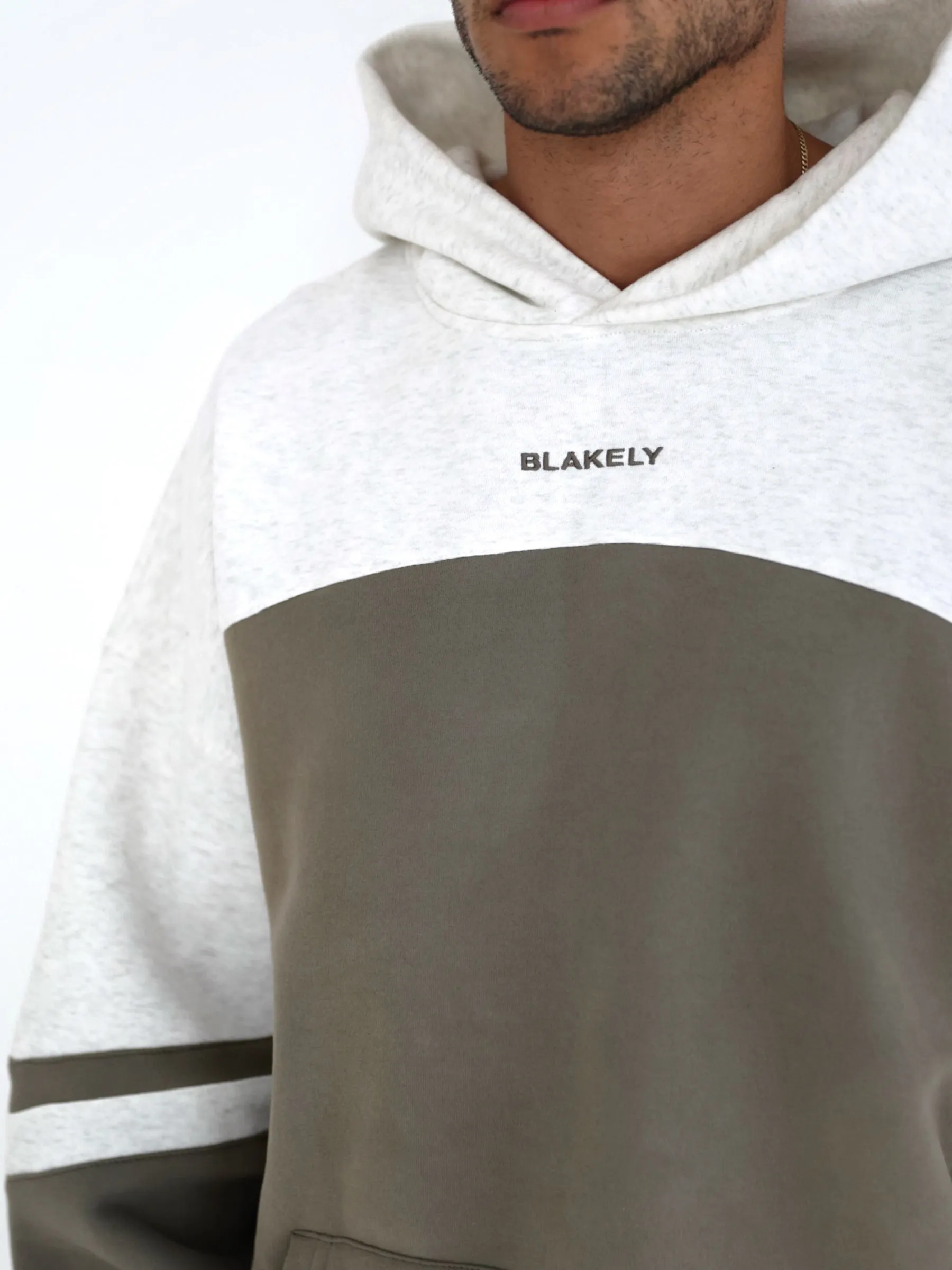 Curved Panel Relaxed Hoodie - Safari Green sold by Blakely product image thumbnail 5