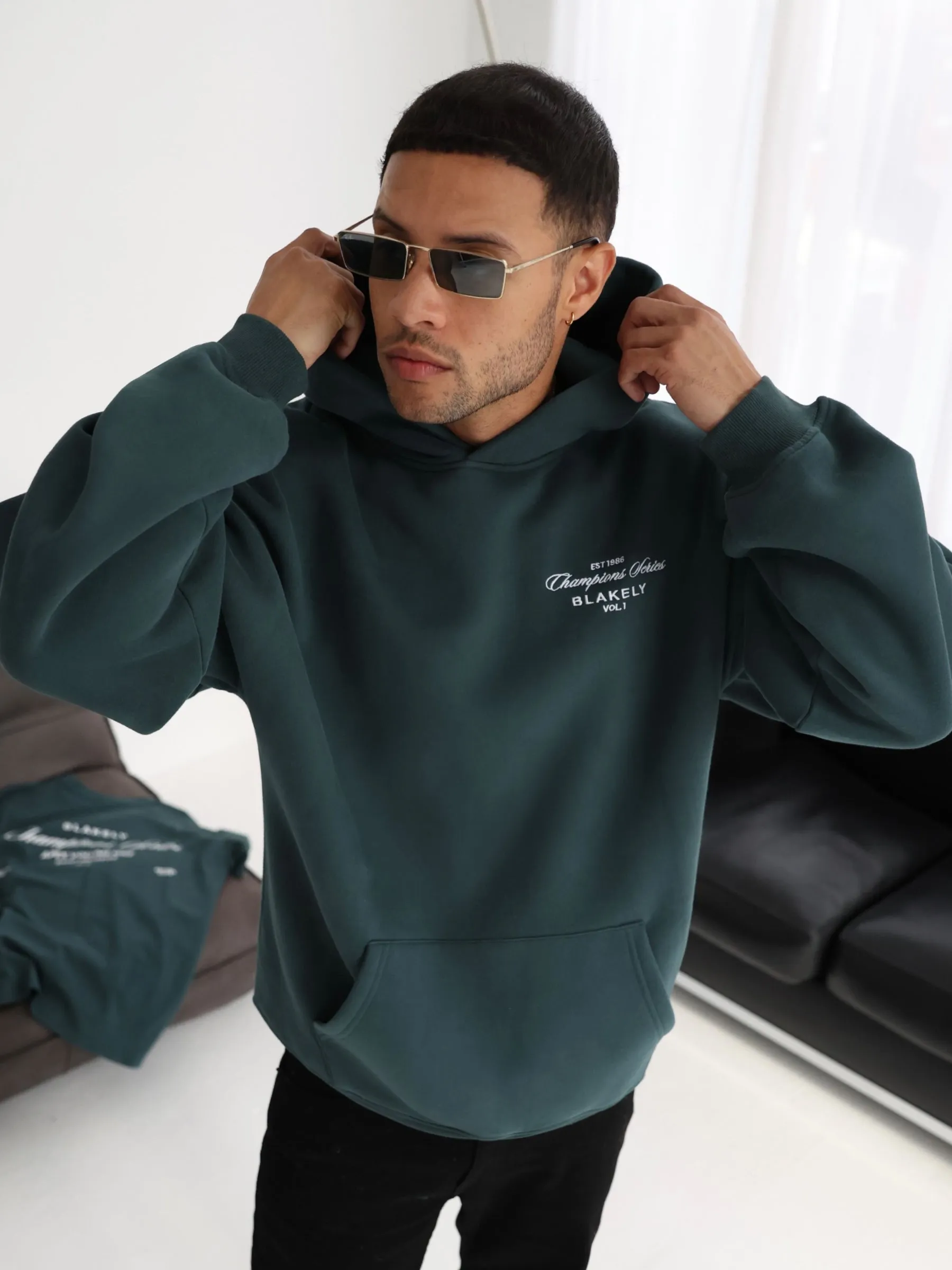 Champions Relaxed Hoodie - Teal Green sold by Blakely product image thumbnail 5