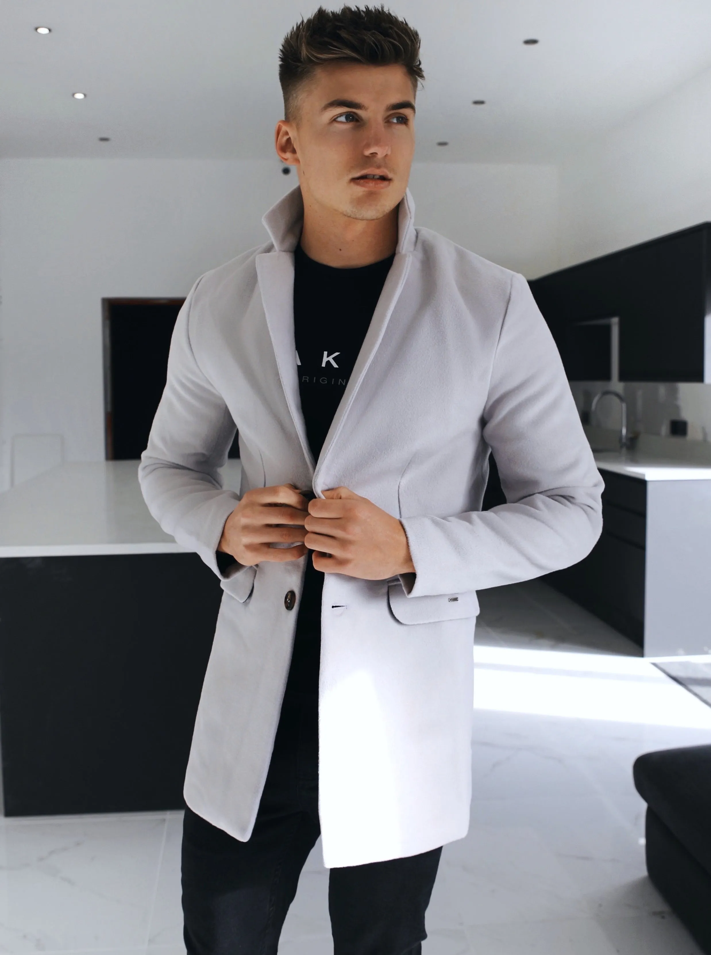 Kensington Peacoat - Marl White sold by Blakely