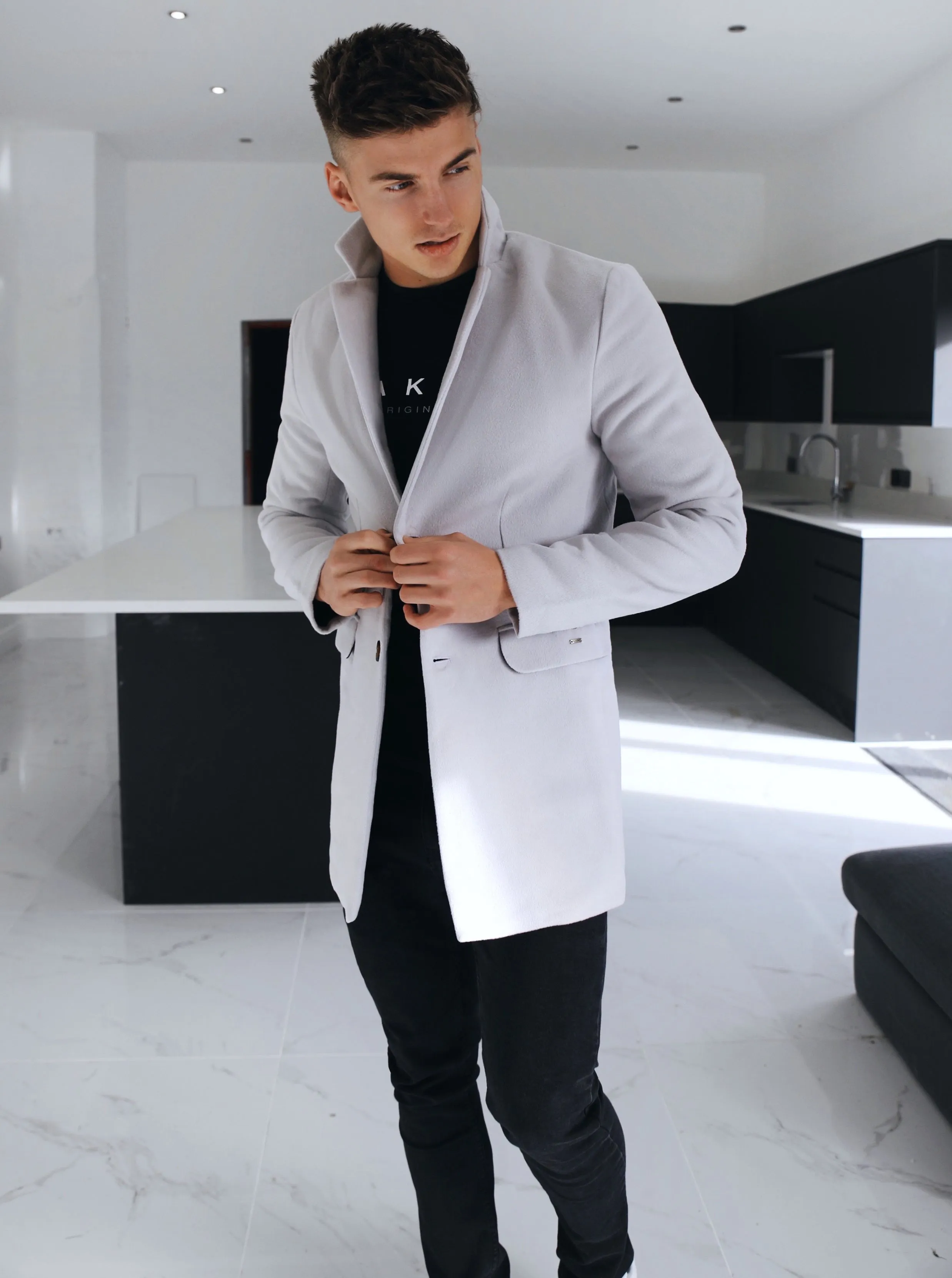Kensington Peacoat - Marl White sold by Blakely product image thumbnail 3