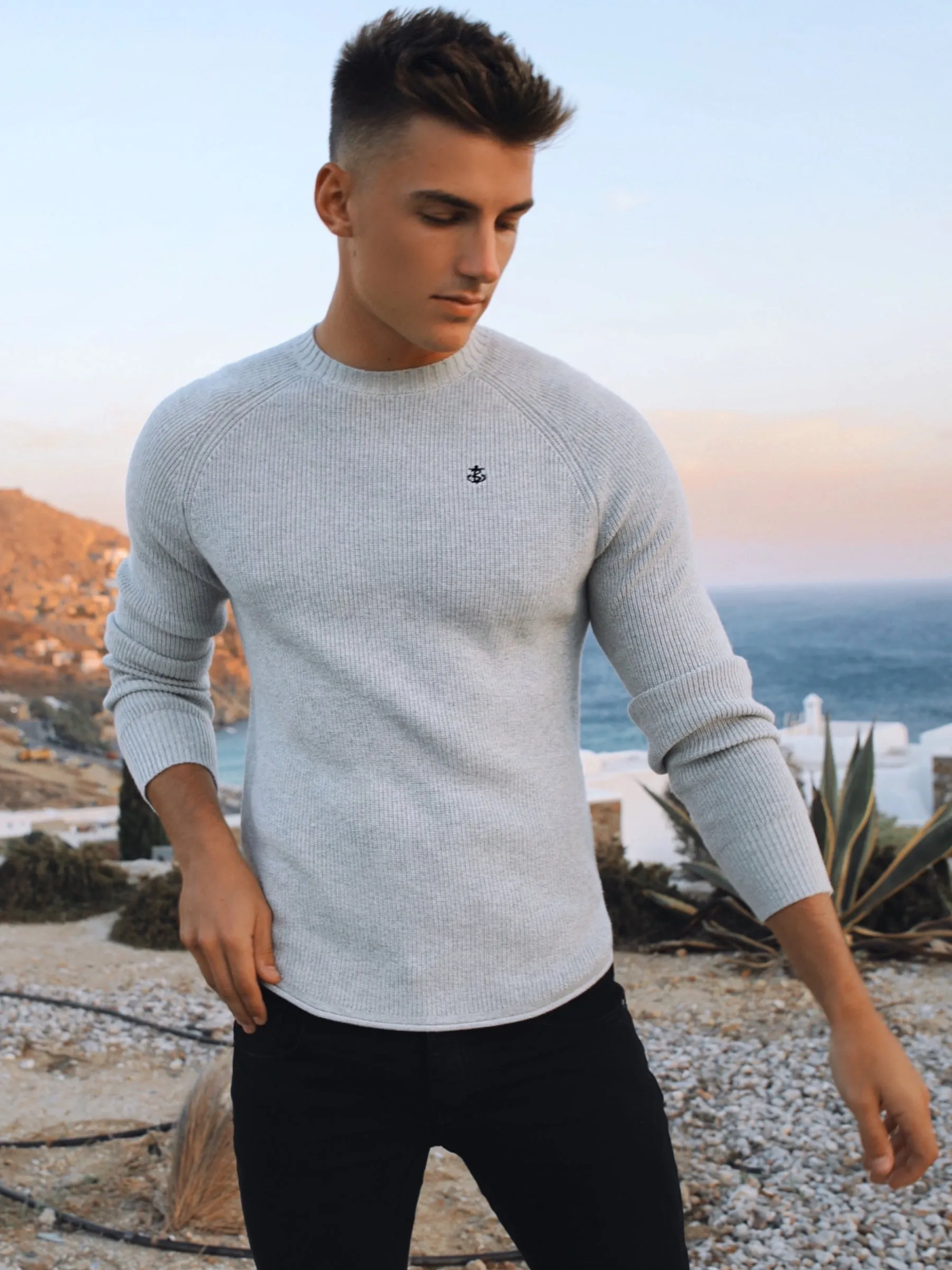 Olton Knit Jumper - Marl Grey sold by Blakely
