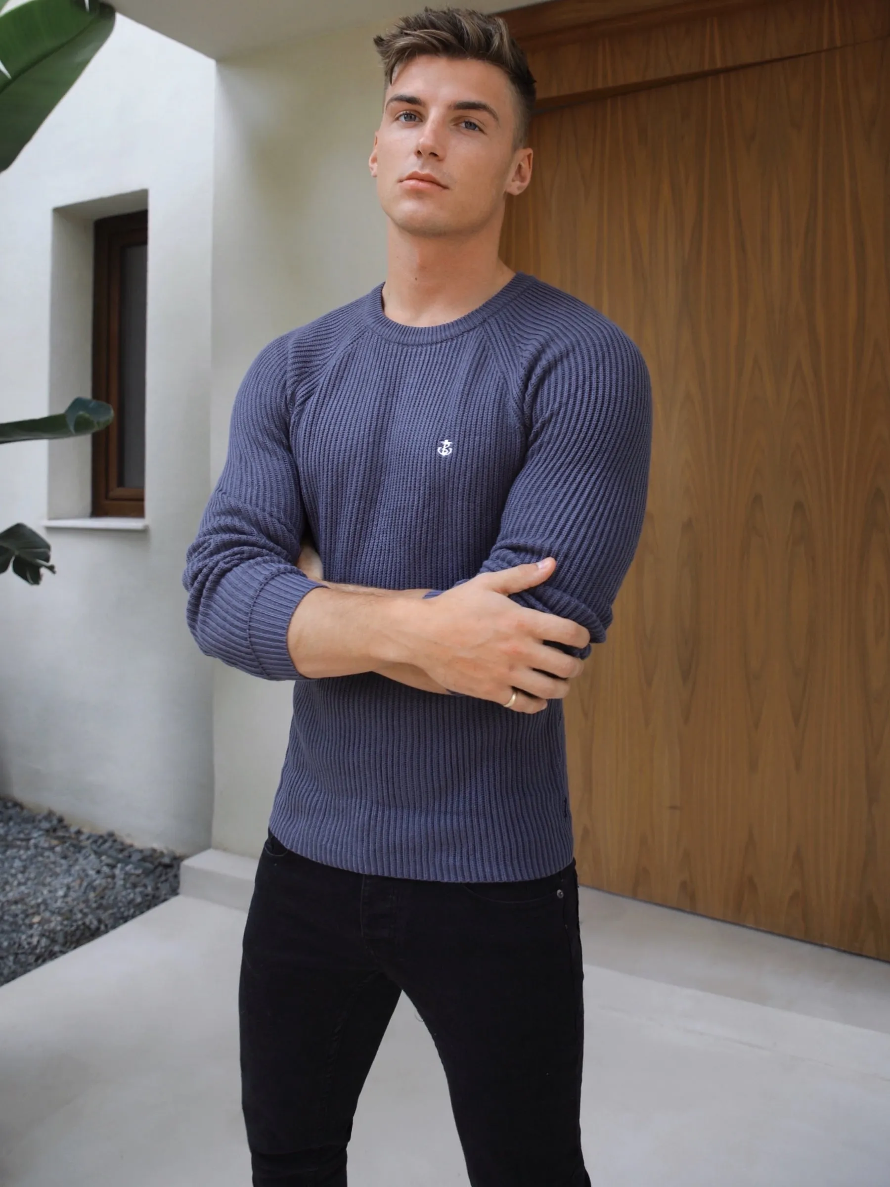 Levens Knit Jumper - Blue sold by Blakely product image thumbnail 3