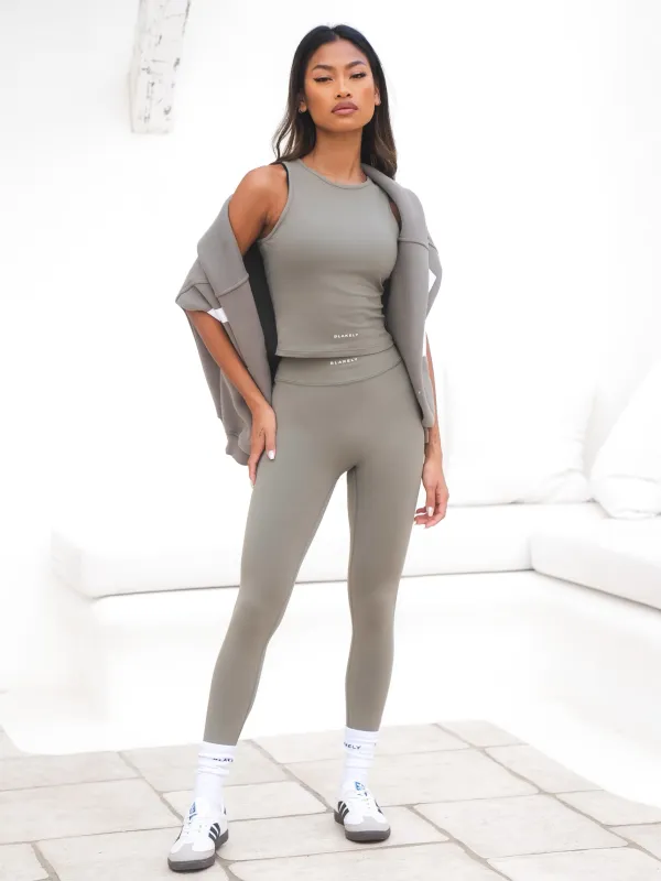 Ultimate Soft Lifestyle Vest & Leggings Set - Safari Green sold by Blakely