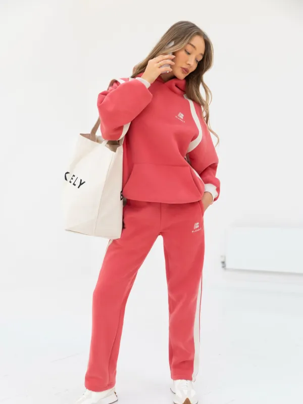 Classic Panel Hoodie & Sweatpants Set - Raspberry sold by Blakely