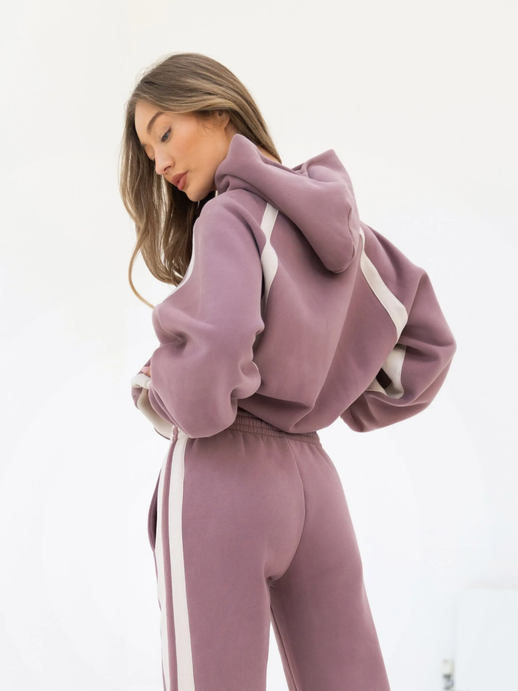 Classic Panel Hoodie & Sweatpants Set - Dusty Pink sold by Blakely product image thumbnail 5