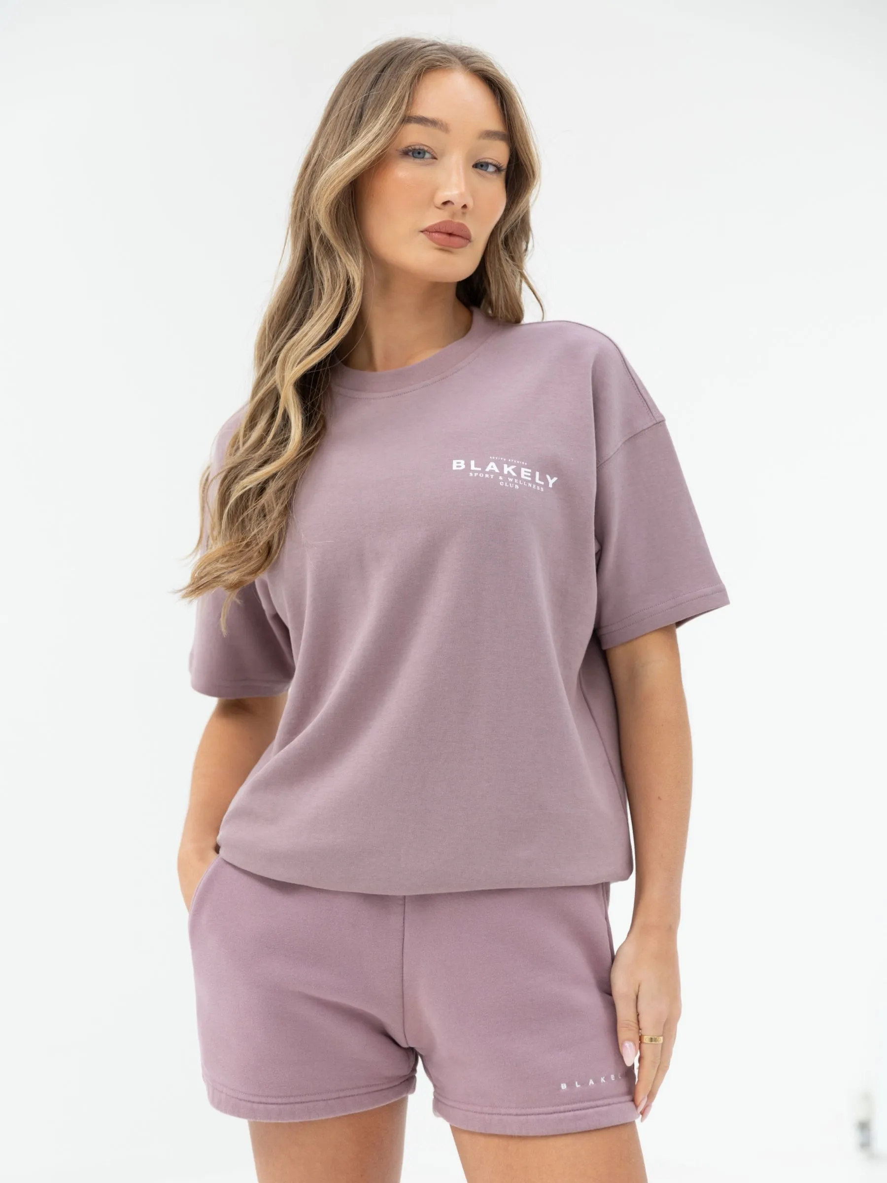 Active Studios T-Shirt & Jogger Shorts Set - Dusty Pink sold by Blakely product image thumbnail 4