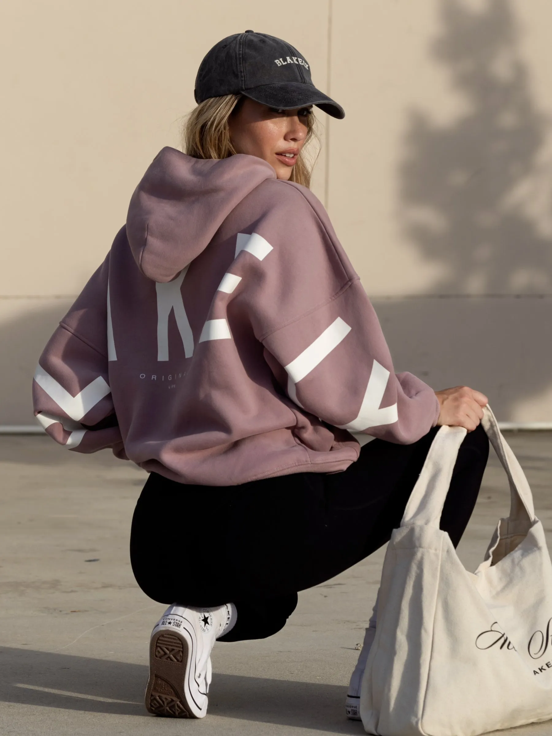 Isabel Hoodie & Leggings Set - Dusty Pink & Black sold by Blakely product image thumbnail 4