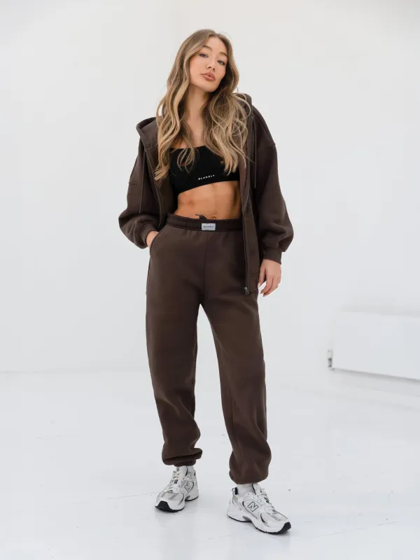 Label Hoodie & Sweatpants Set - Slate Brown sold by Blakely