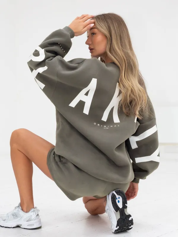 Isabel Jumper & Jogger Shorts Set - Safari Green sold by Blakely