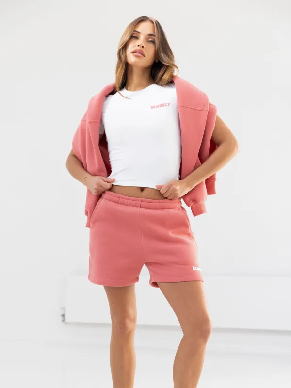 Cloud Crop Top & Jogger Shorts Set - Sunrise Coral sold by Blakely