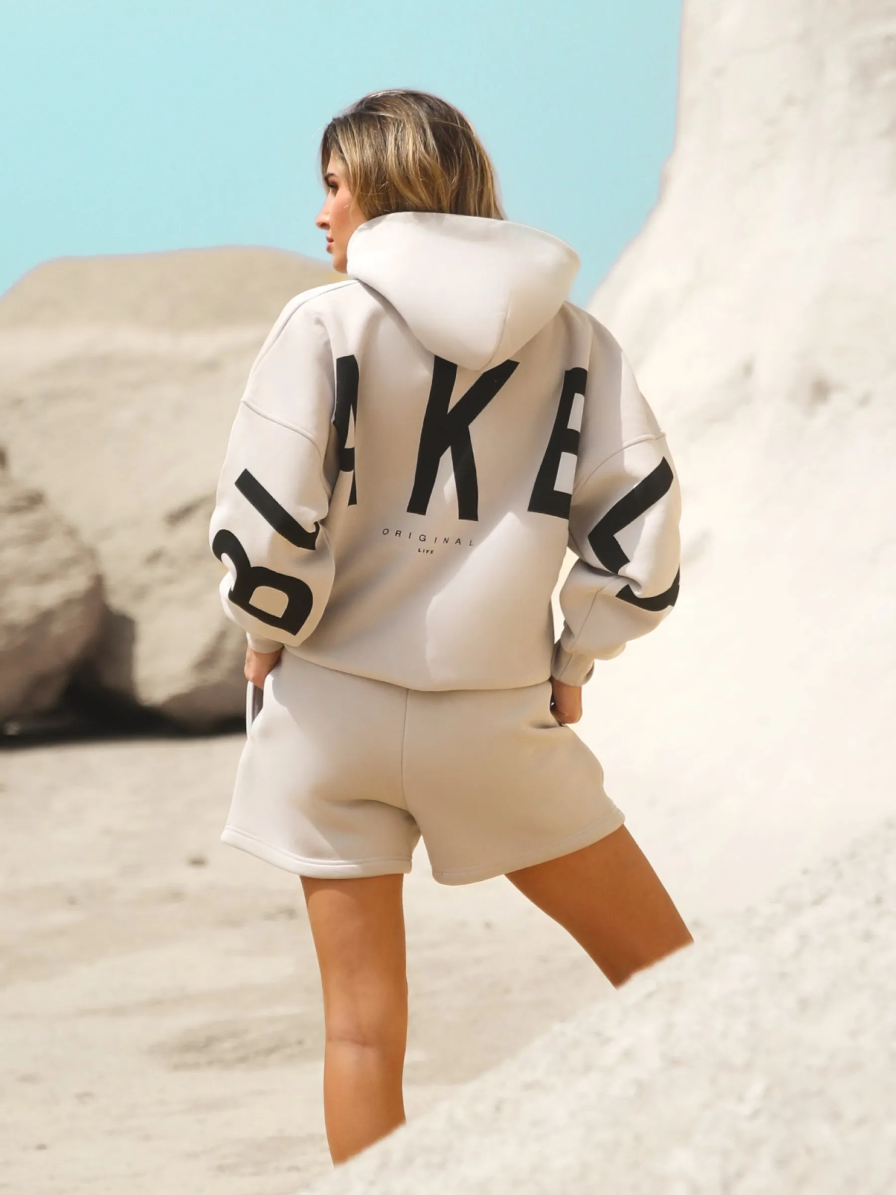 Isabel Hoodie & Jogger Shorts Set - Stone sold by Blakely product image thumbnail 2