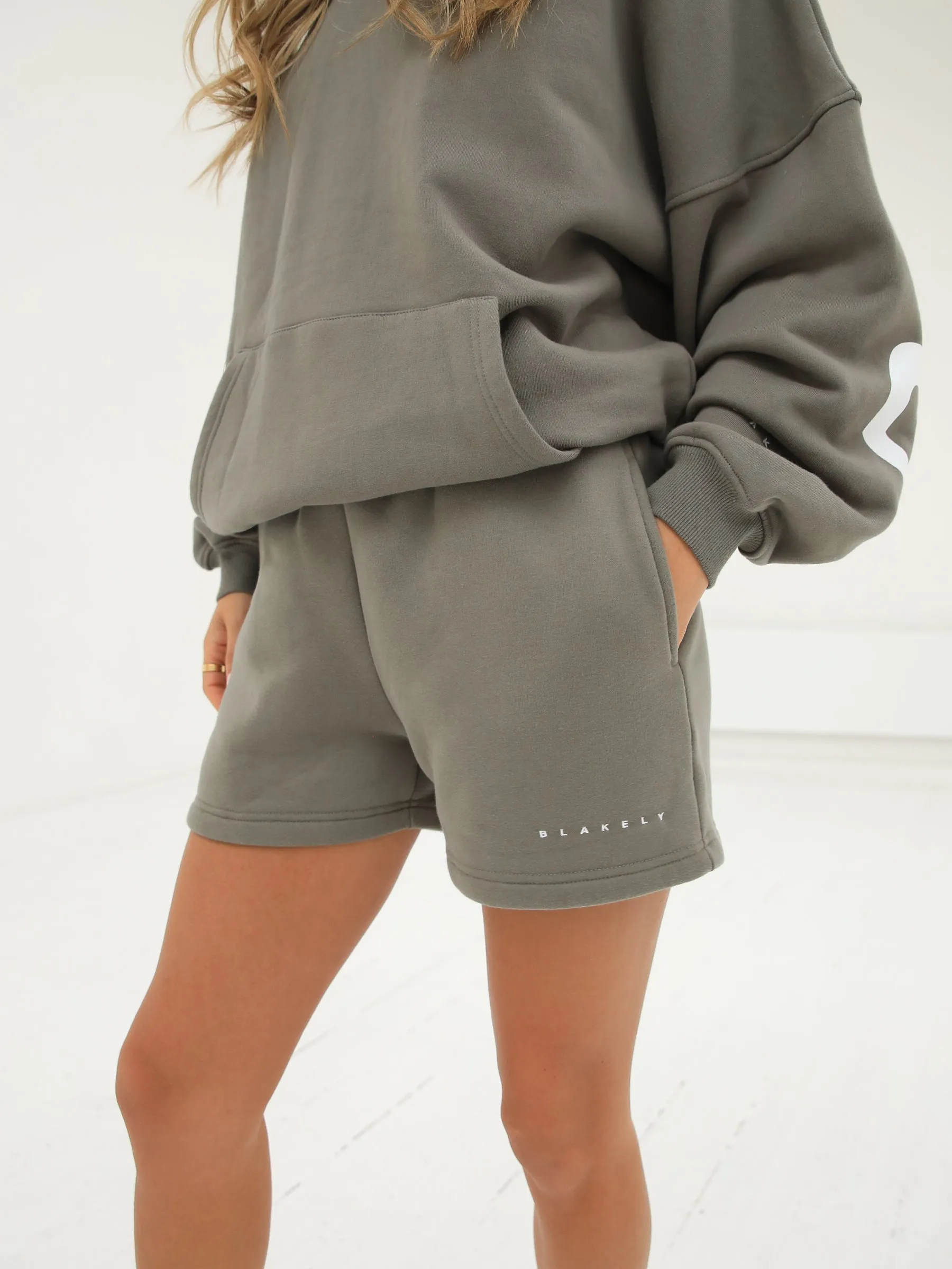 Isabel Hoodie & Jogger Shorts Set - Safari Green sold by Blakely product image thumbnail 3