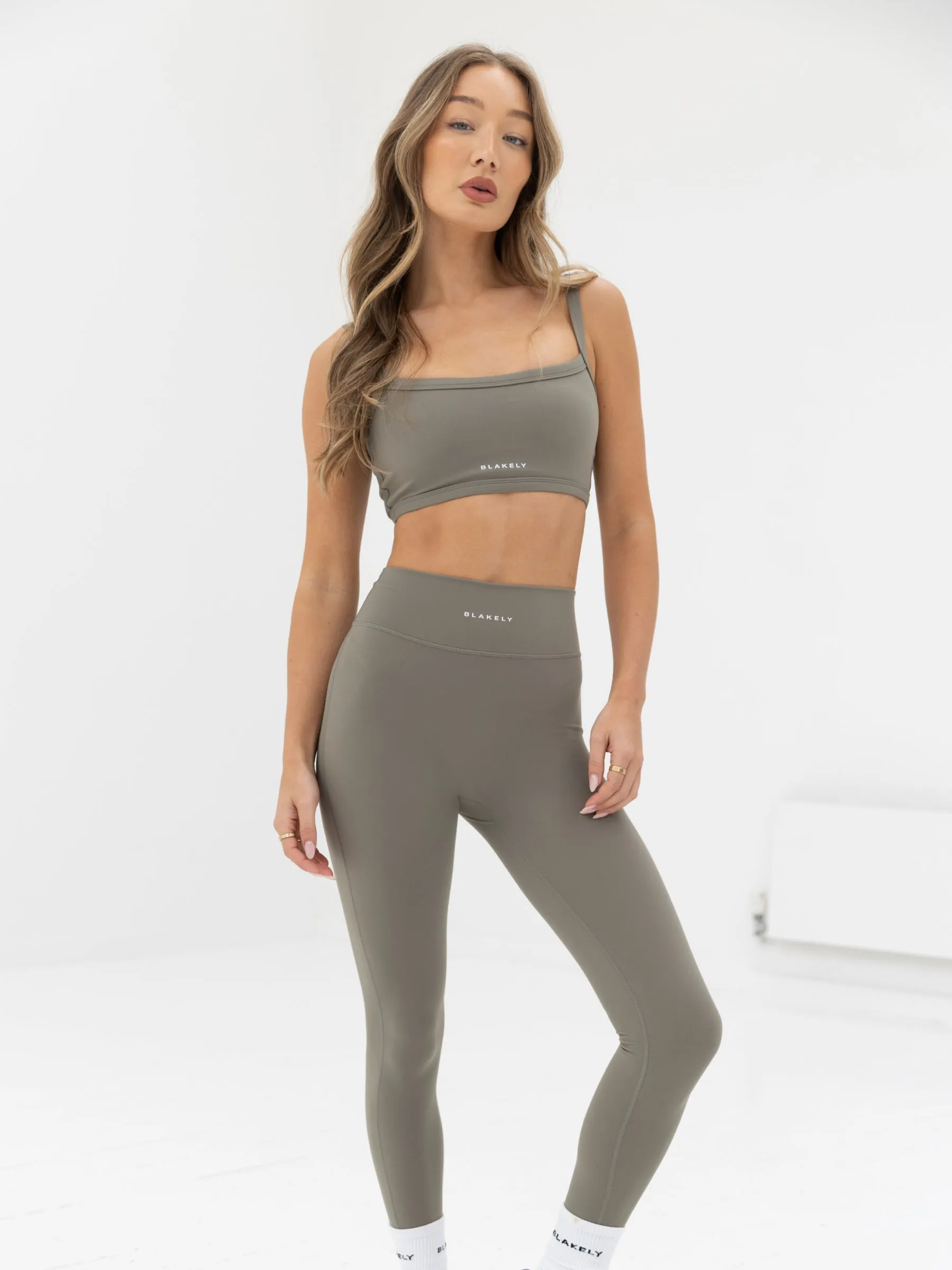 Ultimate Sports Bra & Leggings Set - Safari Green sold by Blakely