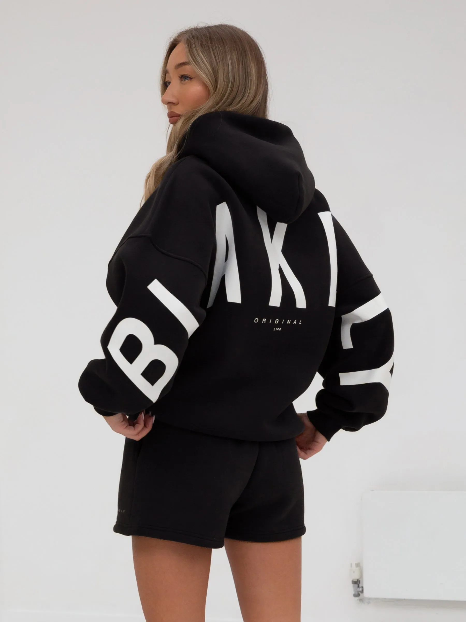 Isabel Hoodie & Jogger Shorts Set - Black sold by Blakely