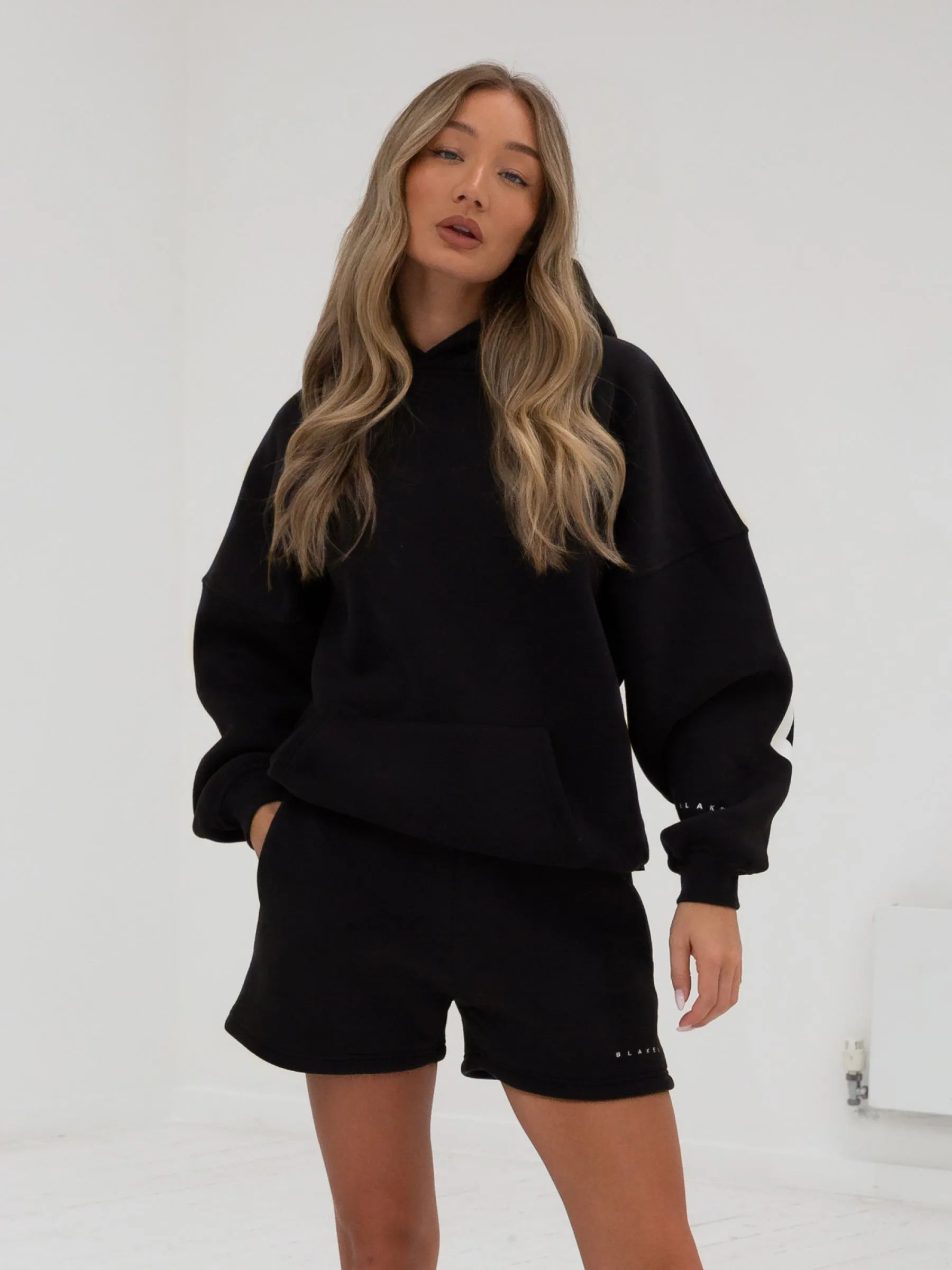 Isabel Hoodie & Jogger Shorts Set - Black sold by Blakely product image thumbnail 4