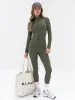 Ultimate Full Zip Jacket & Leggings Set - Khaki Green sold by Blakely