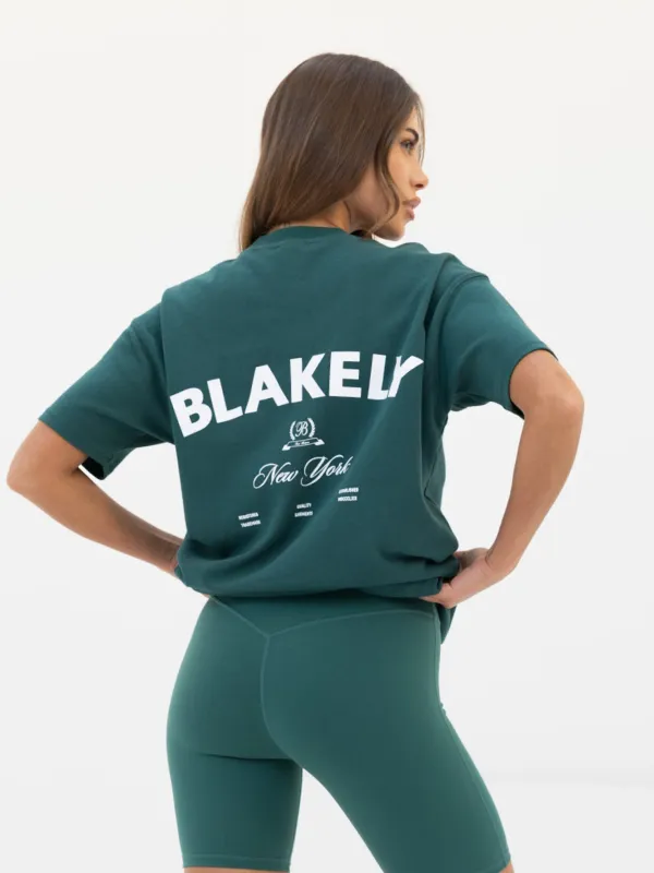 NY Crest Oversized T-Shirt - Pine Green sold by Blakely