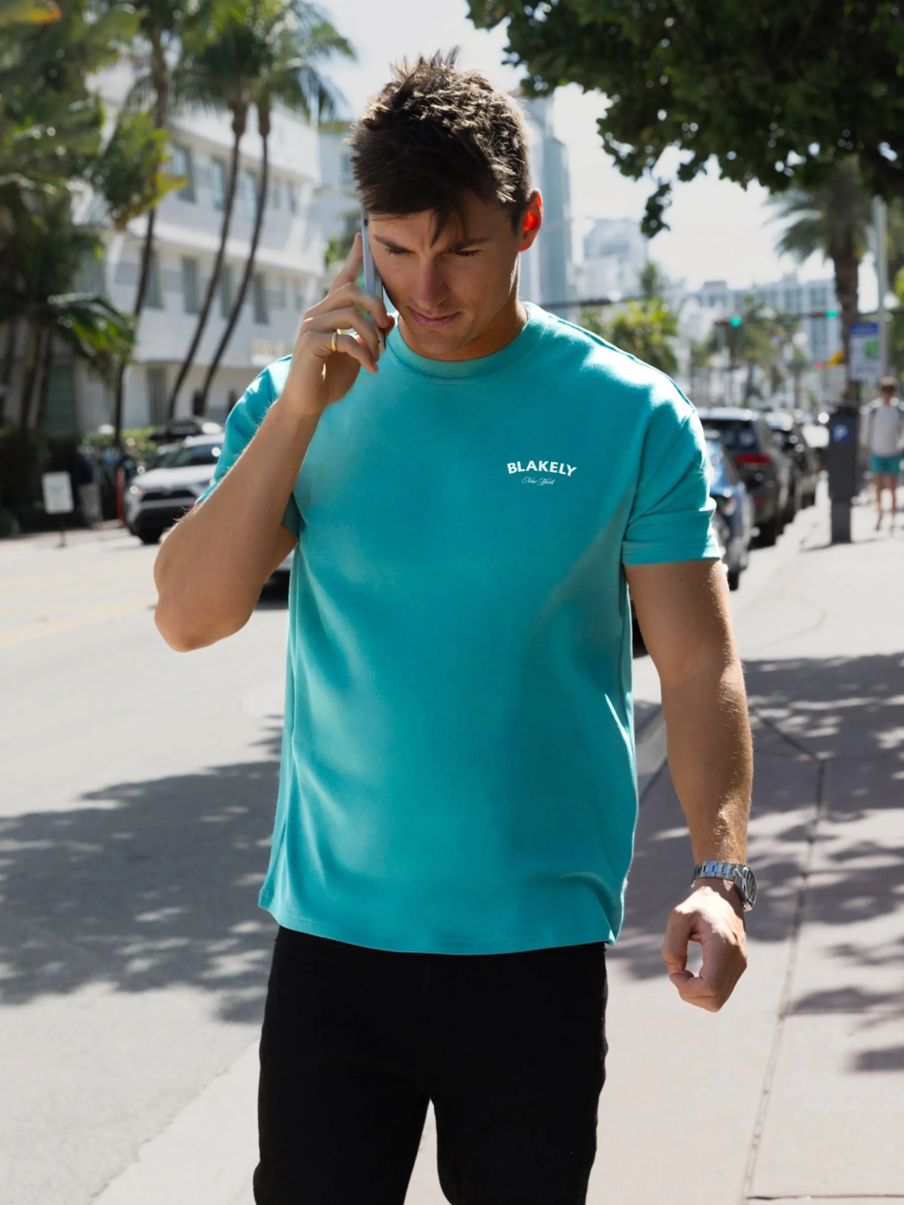 NY Crest Relaxed T-Shirt - Aqua sold by Blakely product image thumbnail 2