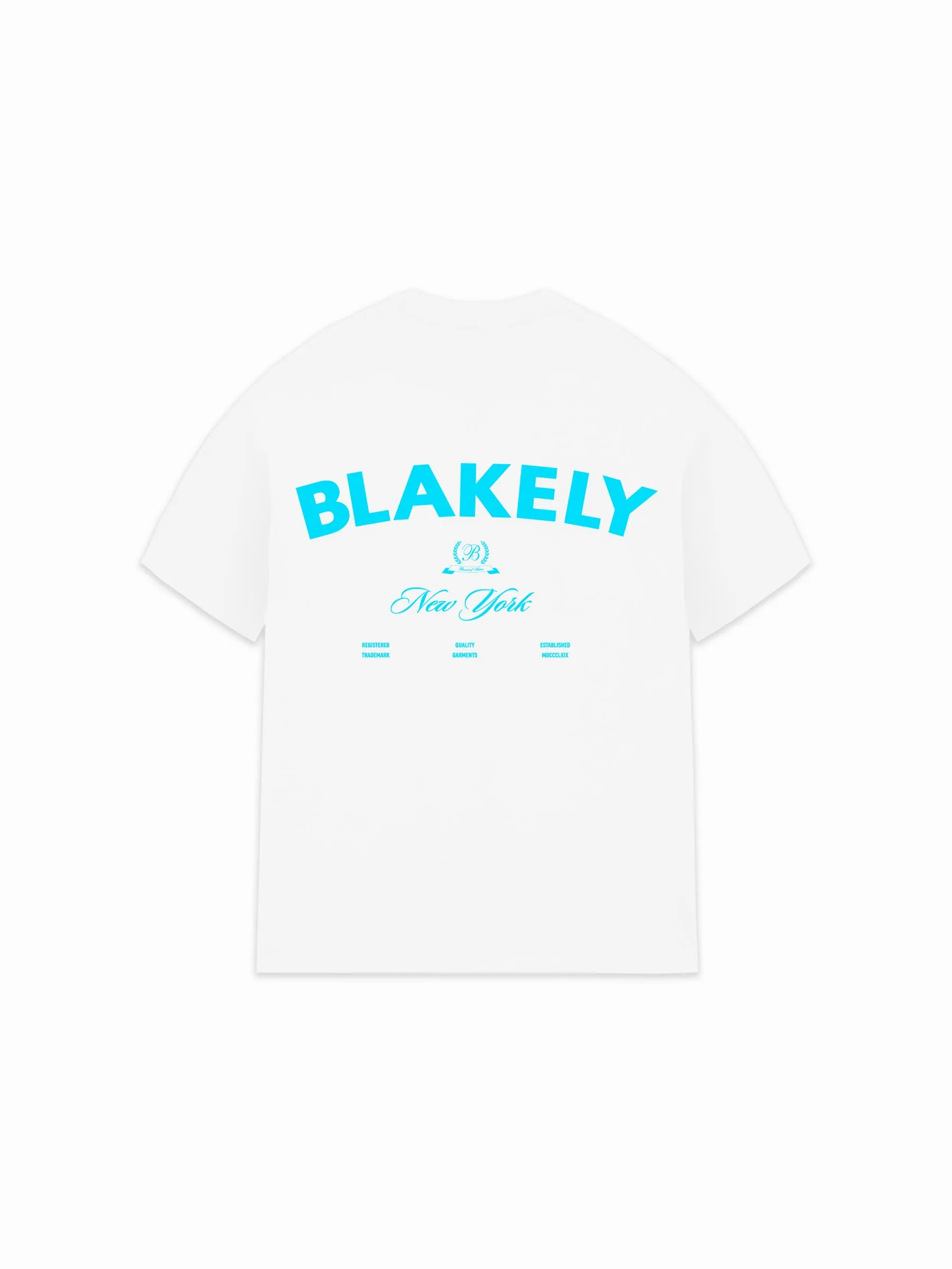 Crest Relaxed T-Shirt - White & Aqua sold by Blakely product image thumbnail 3