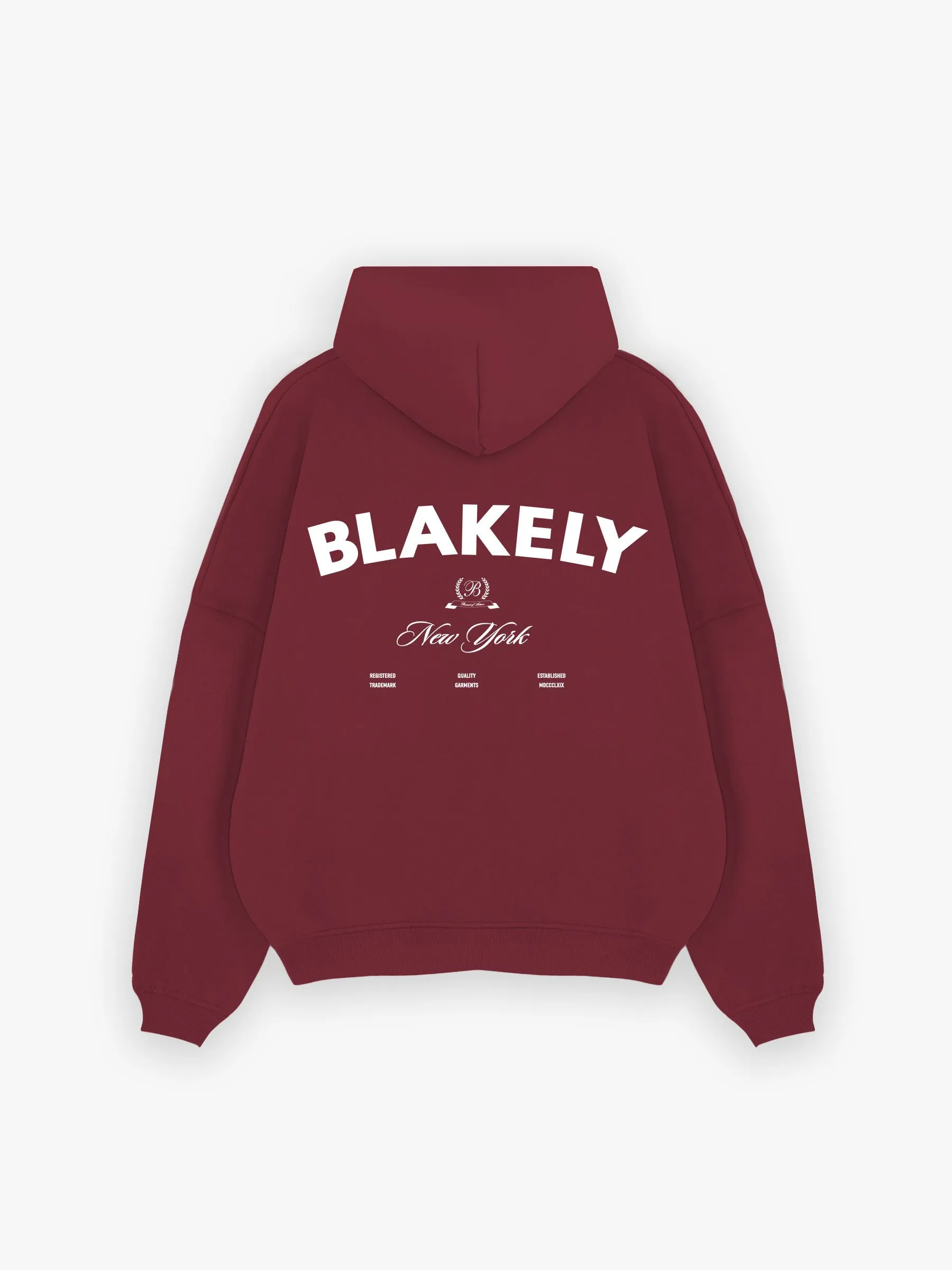 NY Crest Relaxed Hoodie - Classic Burgundy sold by Blakely product image thumbnail 3