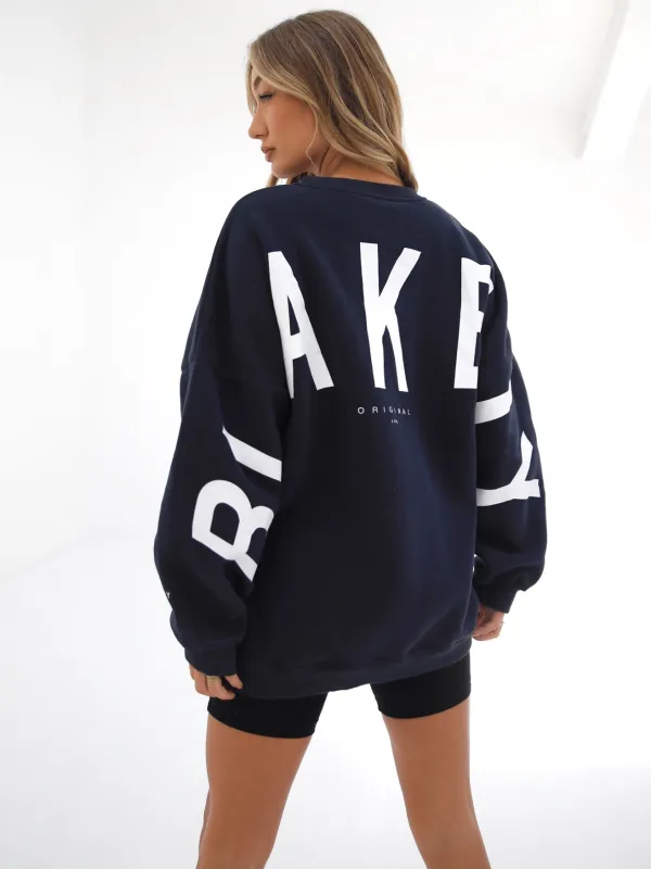 Isabel Oversized Jumper - Navy sold by Blakely