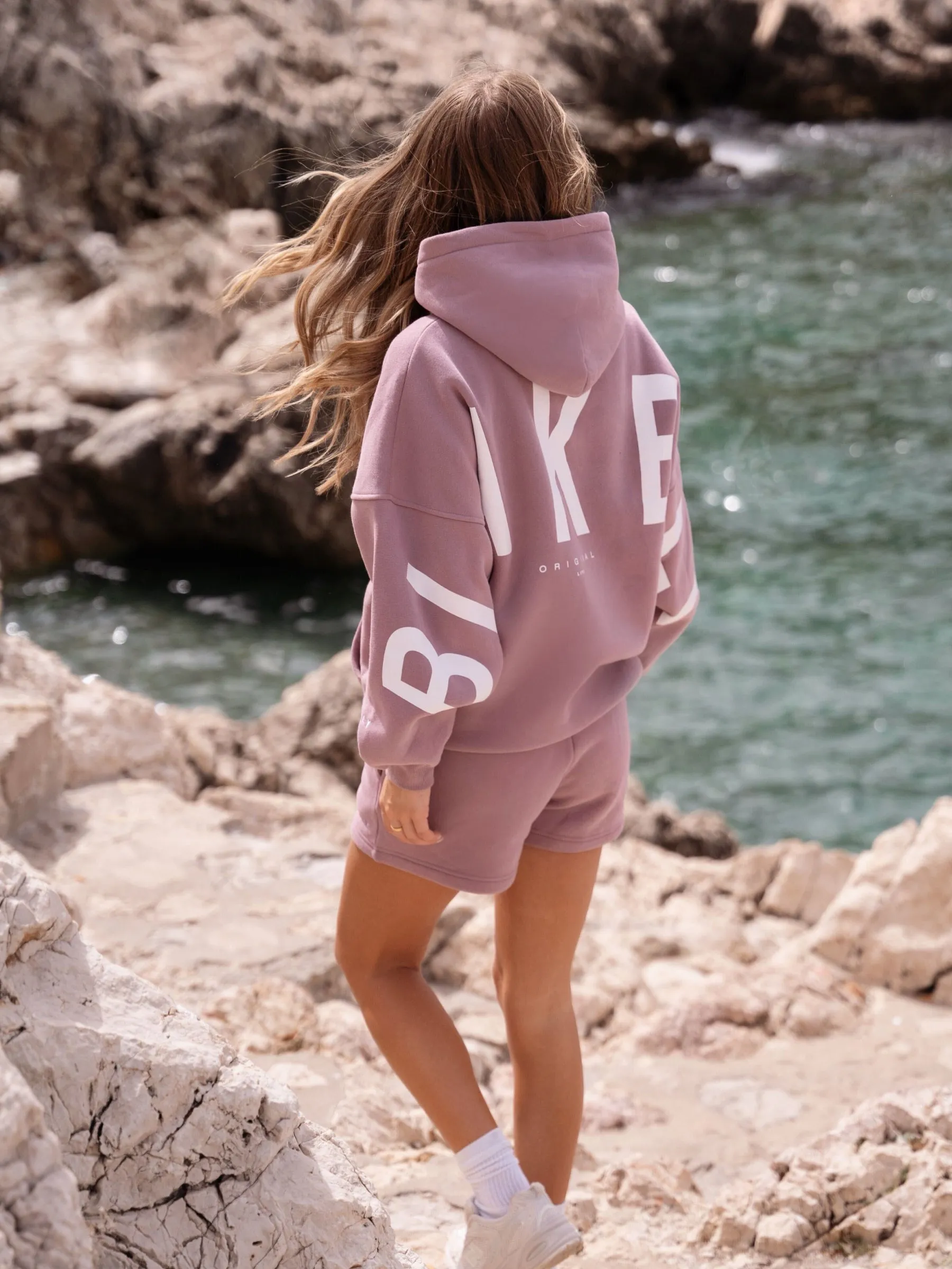 Isabel Hoodie & Jogger Shorts Set - Dusty Pink sold by Blakely