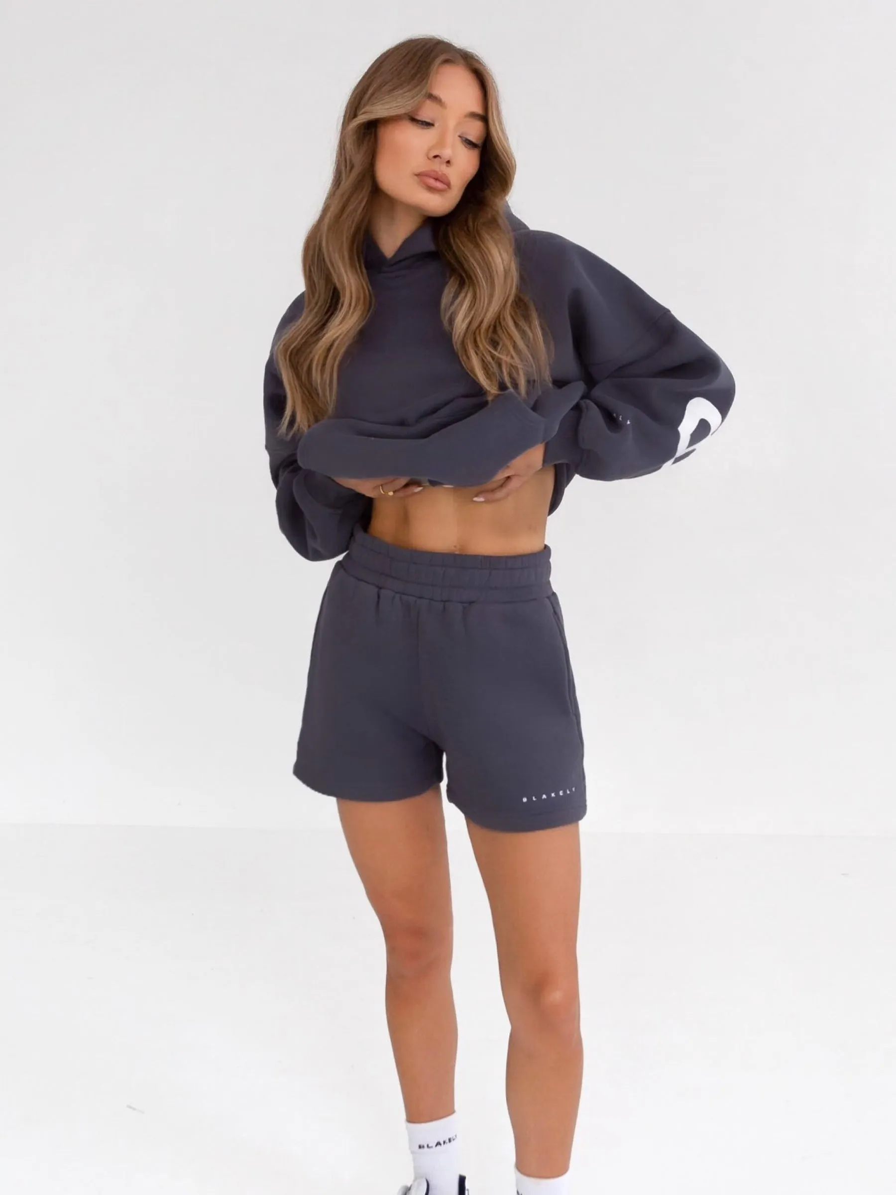 Isabel Hoodie & Jogger Shorts Set - Blue sold by Blakely product image thumbnail 2