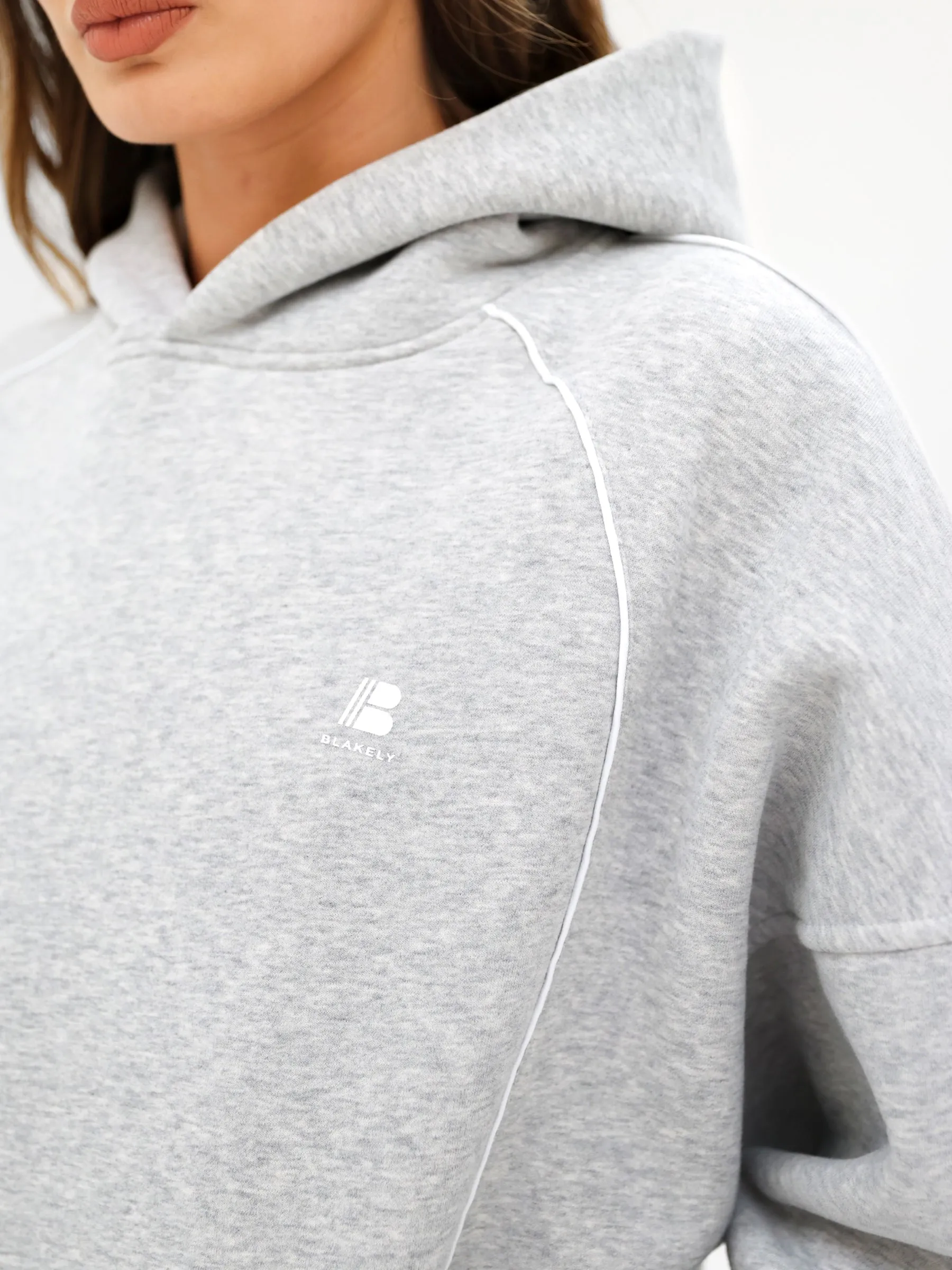 Seam Oversized Hoodie & Sweatpants Set - Marl Grey sold by Blakely product image thumbnail 4