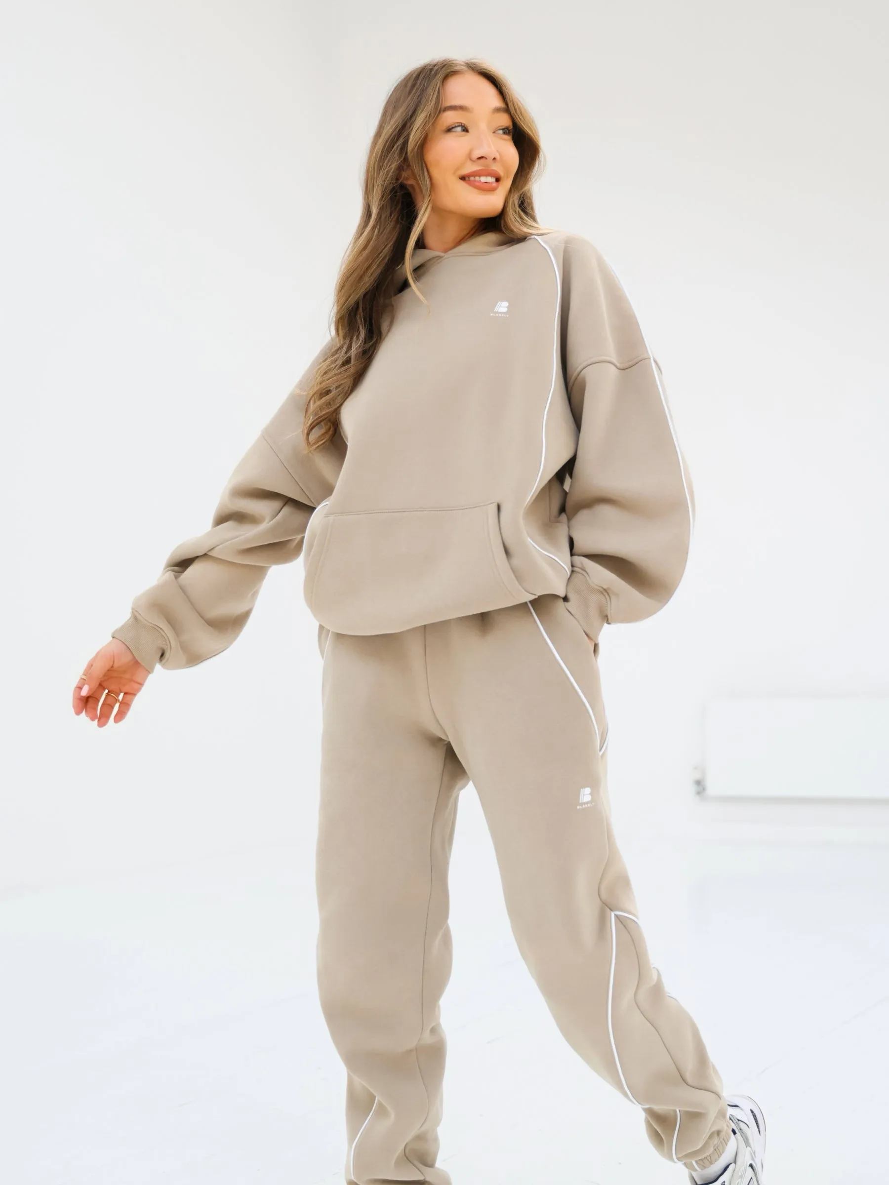 Seam Oversized Hoodie & Sweatpants Set - Washed Khaki sold by Blakely product image thumbnail 4