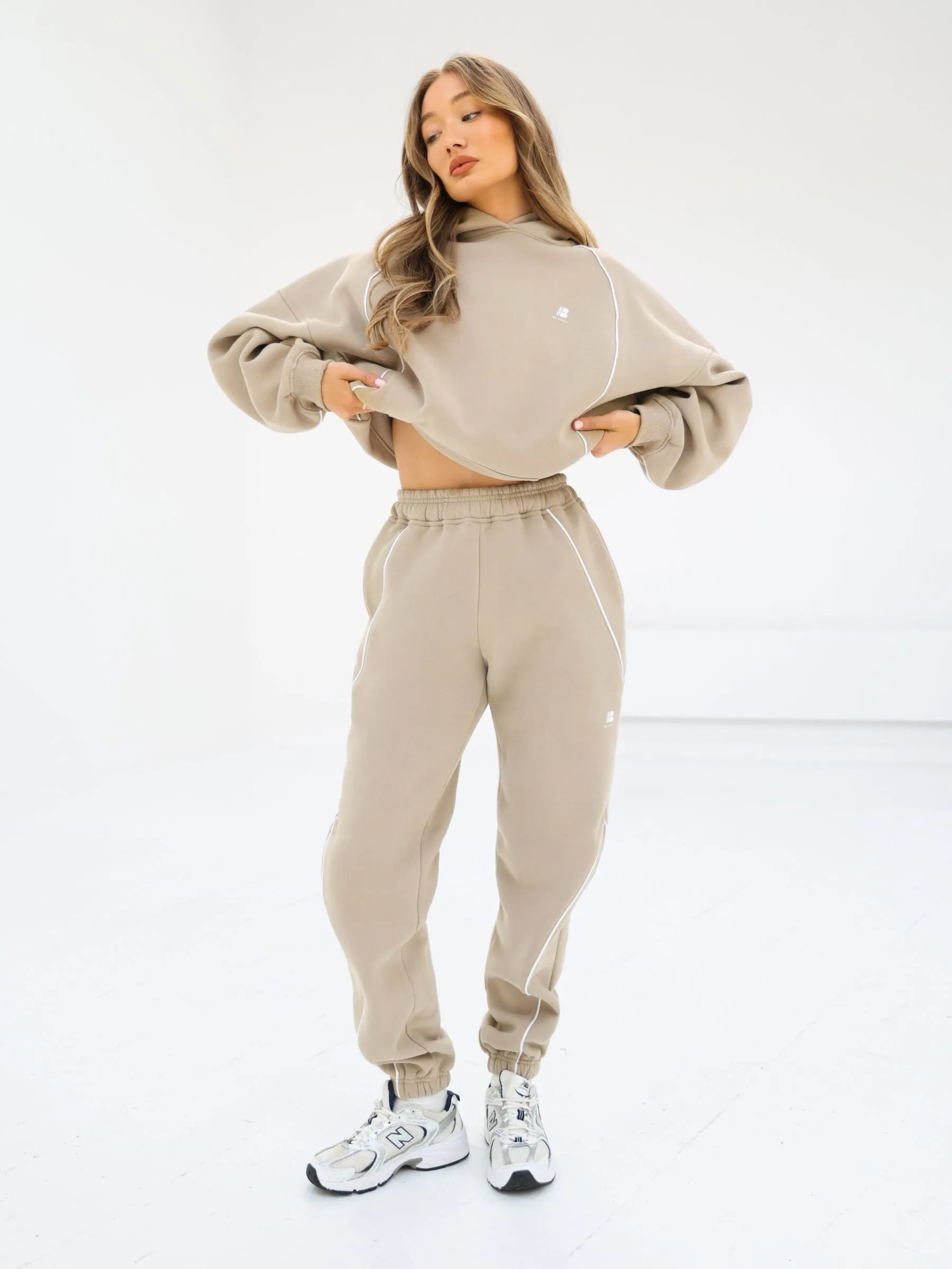Seam Oversized Hoodie & Sweatpants Set - Washed Khaki sold by Blakely product image thumbnail 2