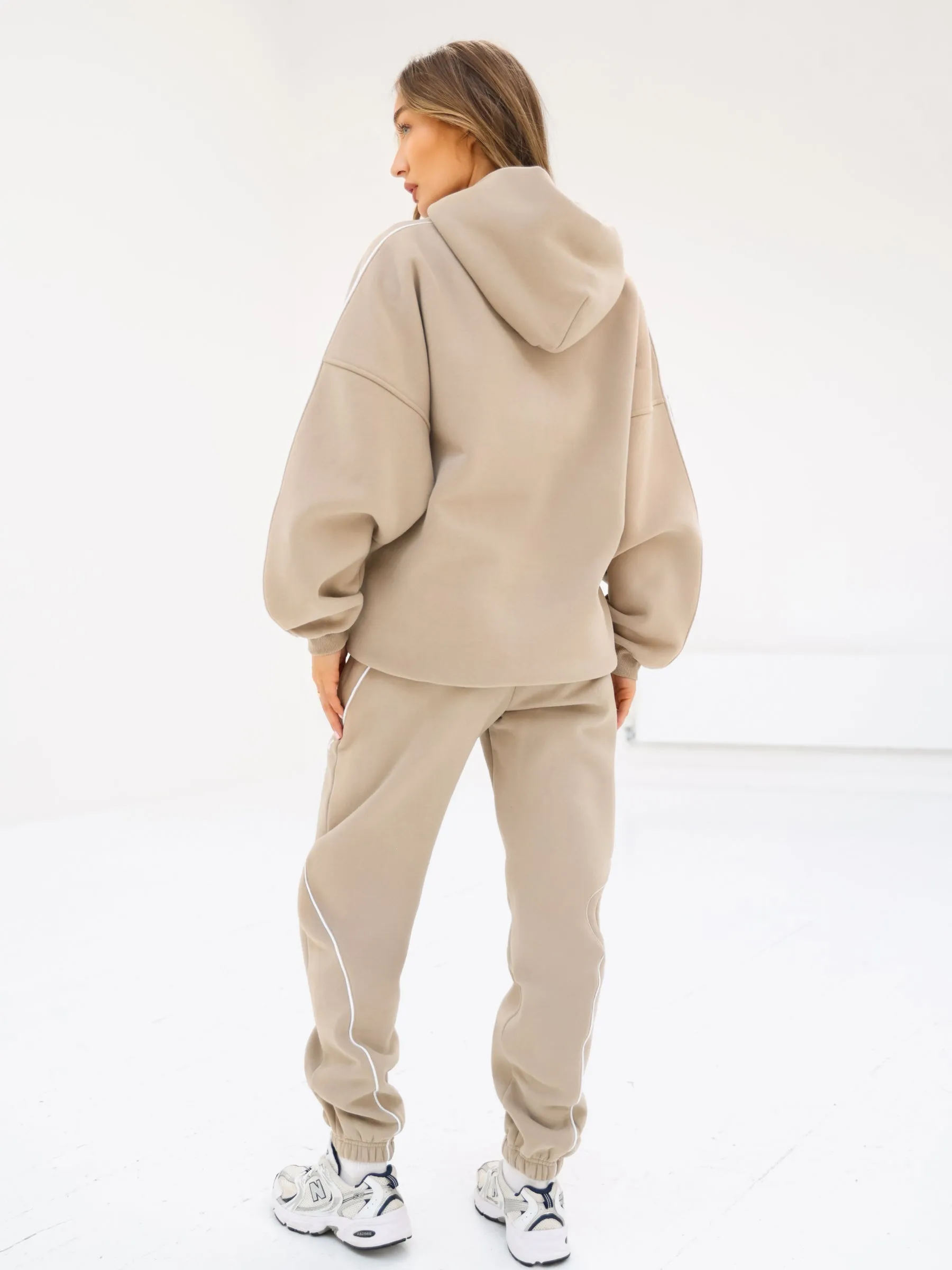 Seam Oversized Hoodie & Sweatpants Set - Washed Khaki sold by Blakely product image thumbnail 3